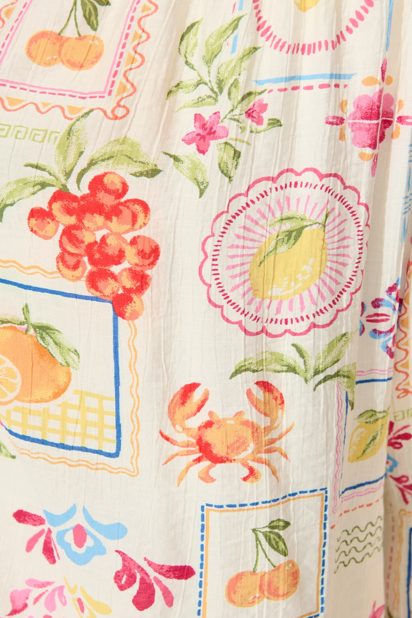 Adelphia Short in Cream Multi Postcard Print - Image 7
