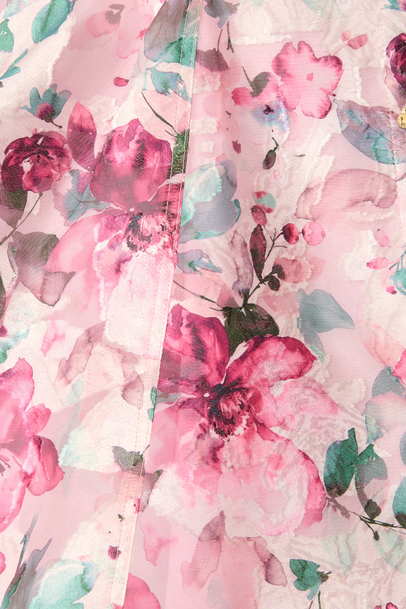 Admirer Shirt Dress in Multi Pink Floral Organza - Image 11