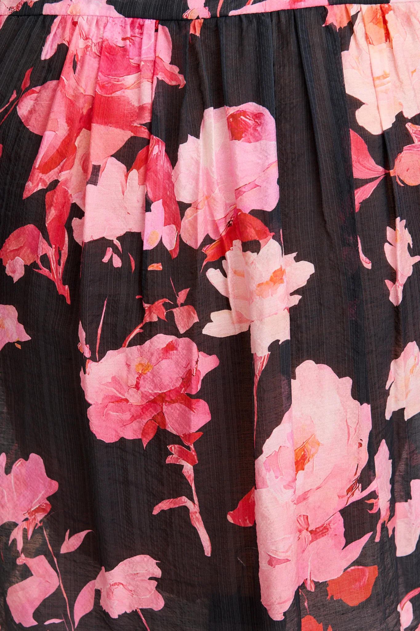 Aeryn Shirt in Black with Pink Floral - Image 6