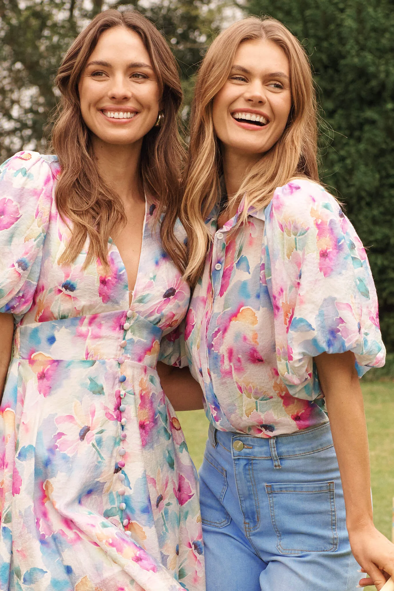 Aeryn Shirt In Pastel Watercolour Floral - Image 3