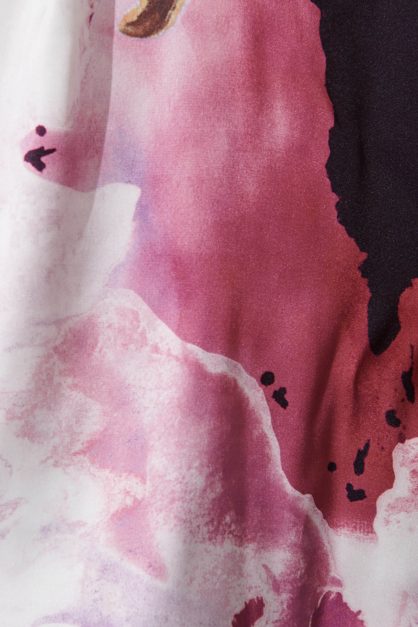 Afternoon Shirt In Pink With Purple Watercolour Satin - Image 11