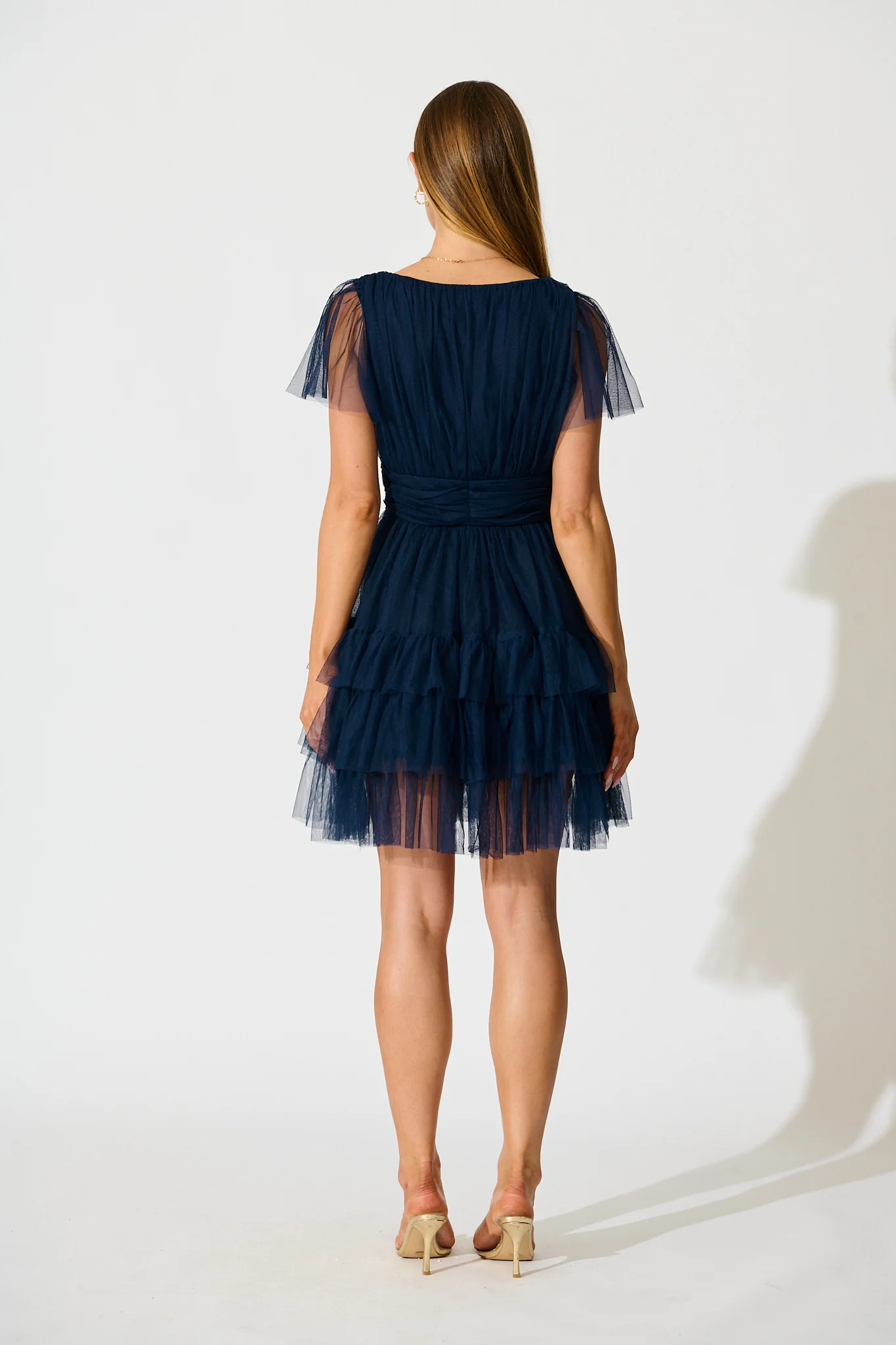 Air and Grace Dress in Navy Tulle - Image 9