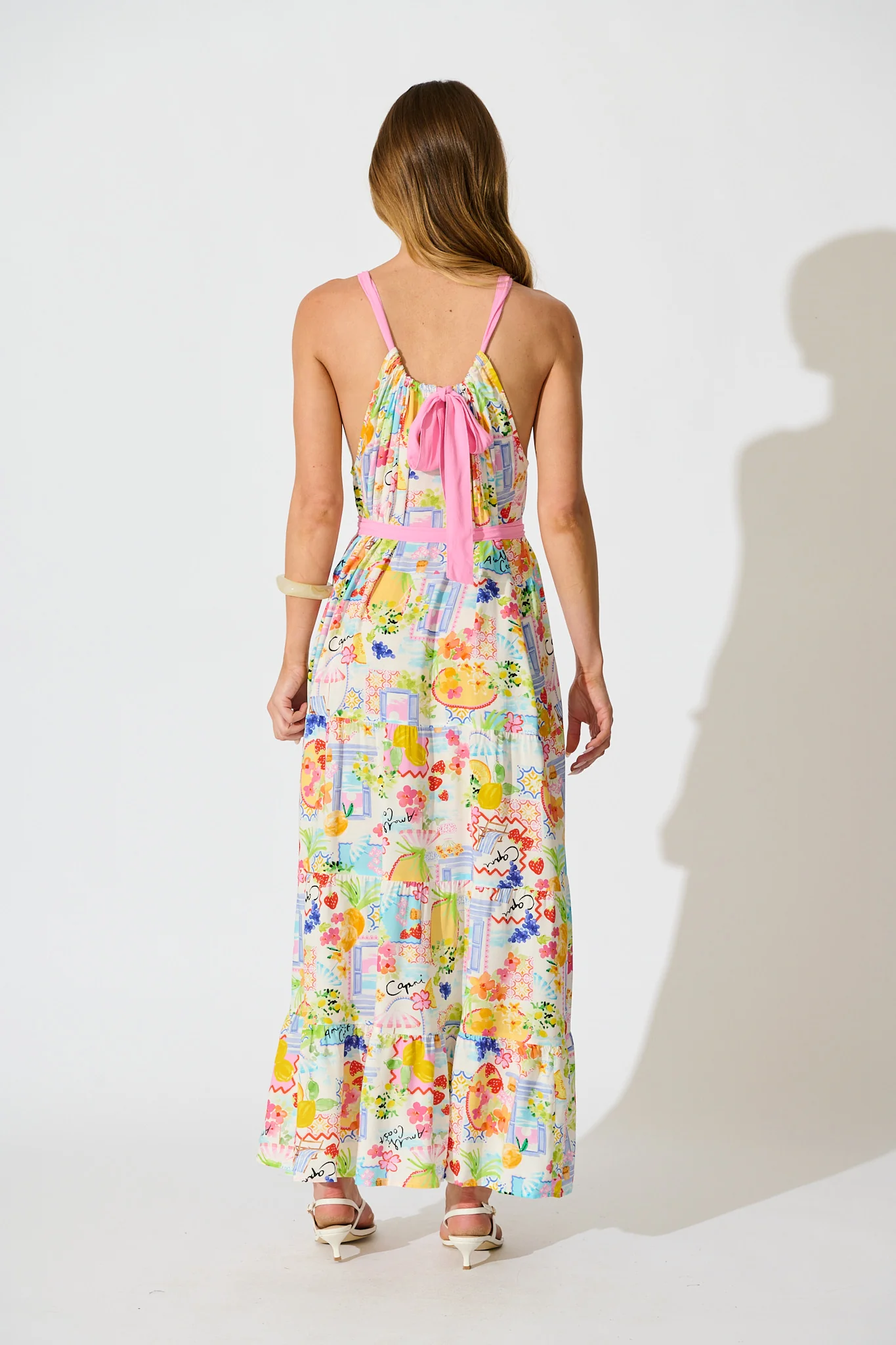 Alena Maxi Dress in Bright Multi Print - Image 4
