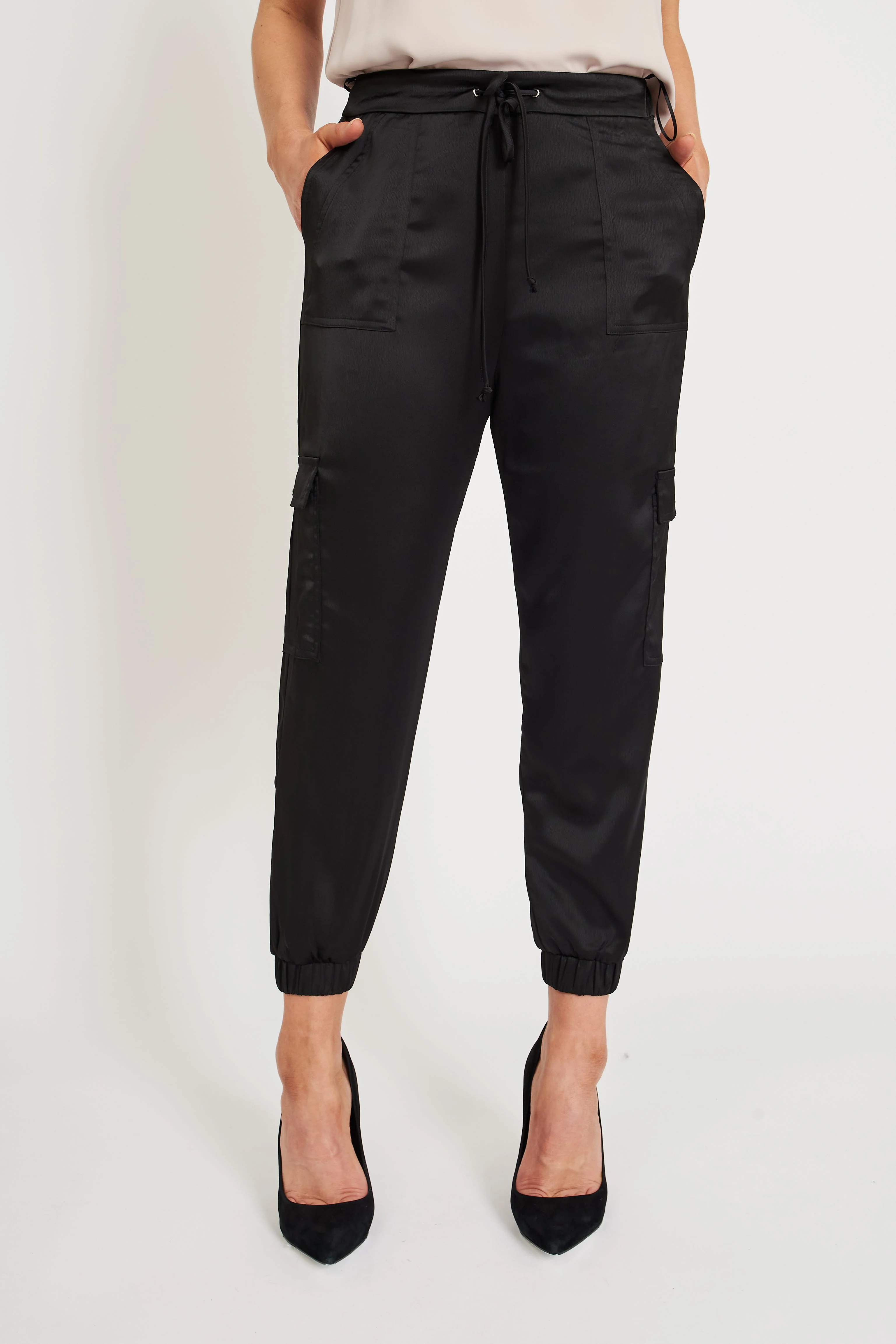 Alexa Silky Cargo Pant Black - Image 3