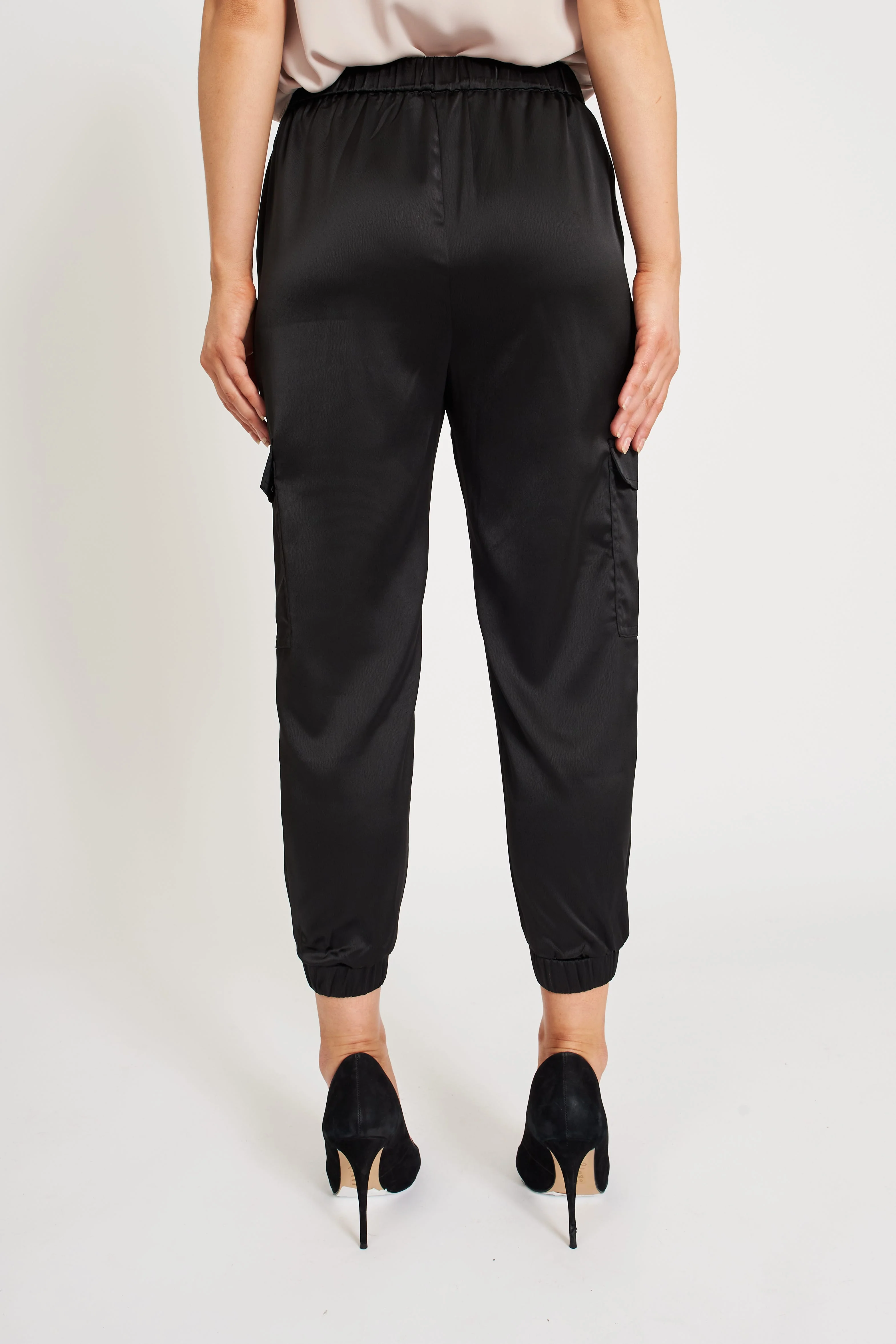Alexa Silky Cargo Pant Black - Image 4