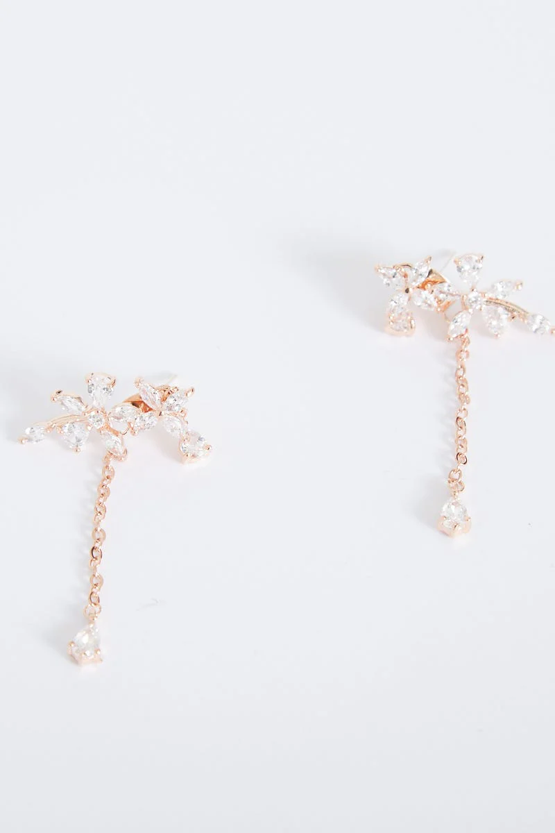 Ally Earrings In Rose Gold - Image 3