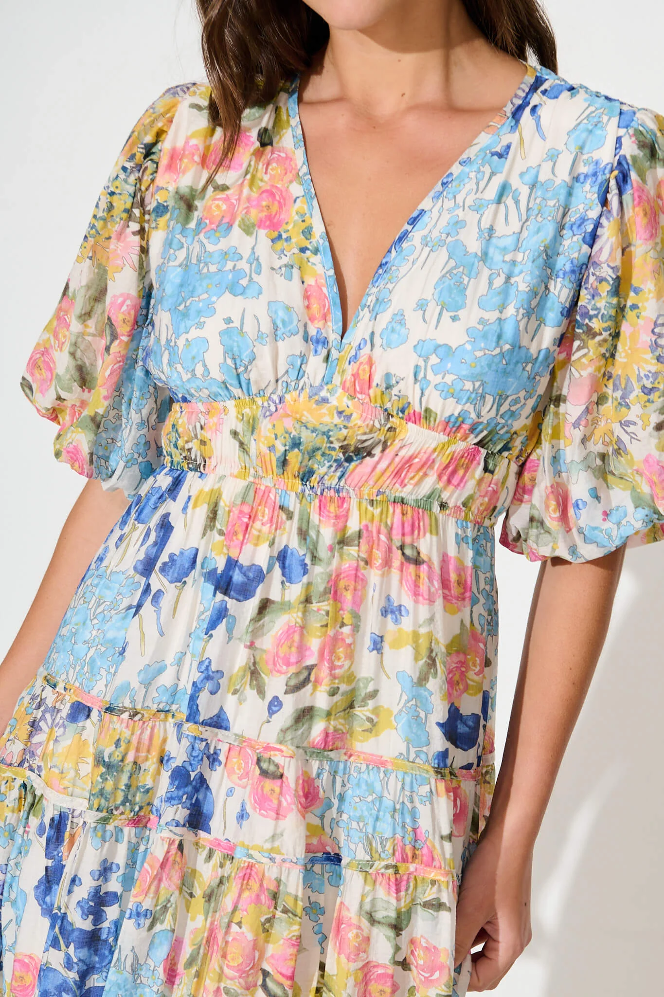 Amalie Midi Dress In Vintage Floral Print - Image 5