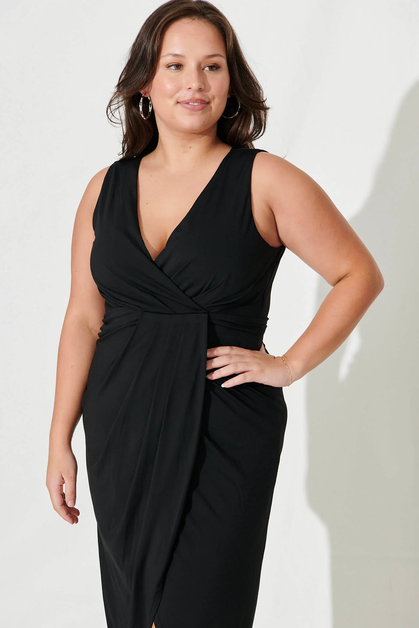 Amanda Midi Dress In Black - Image 6