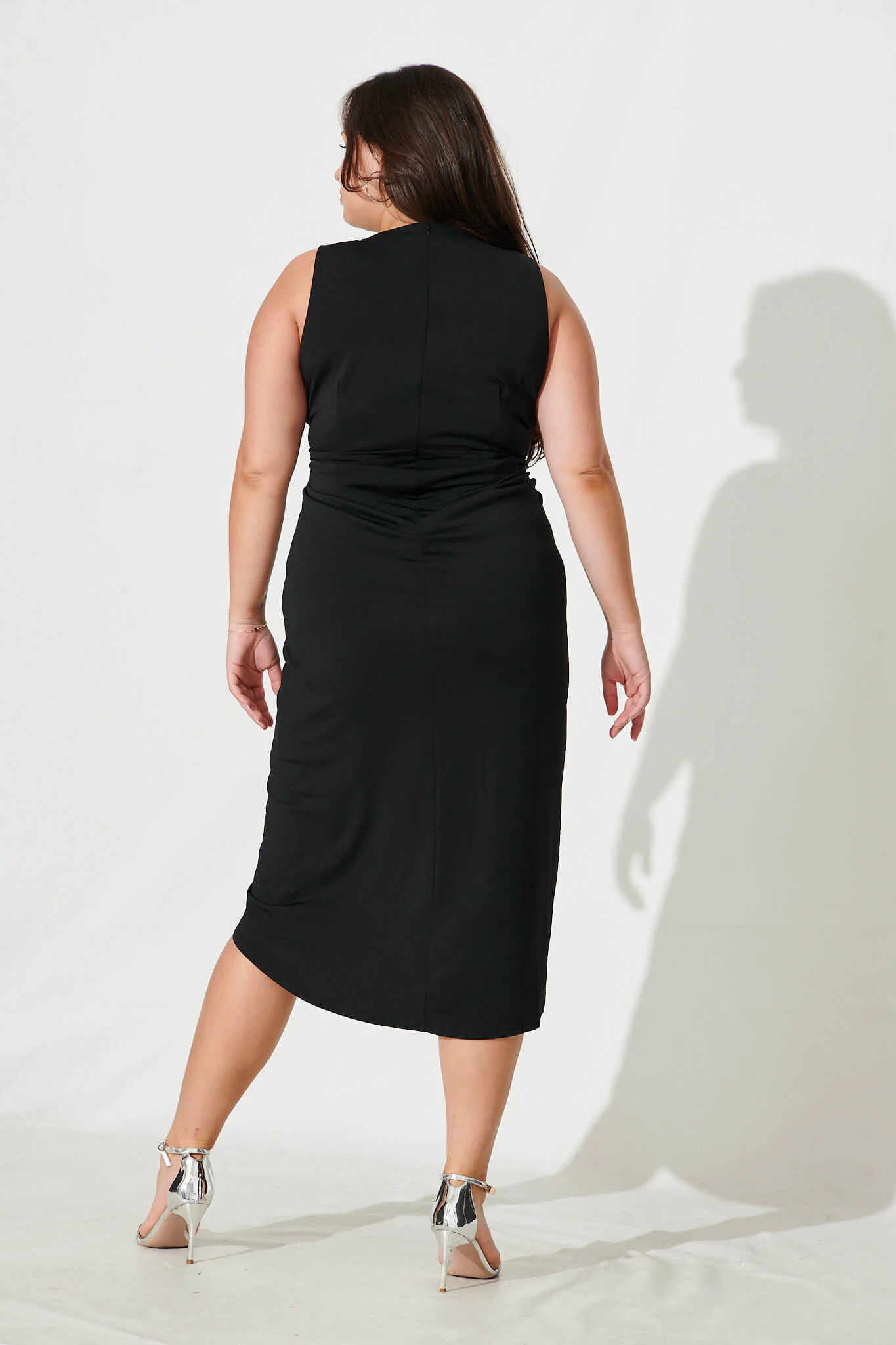 Amanda Midi Dress In Black - Image 8