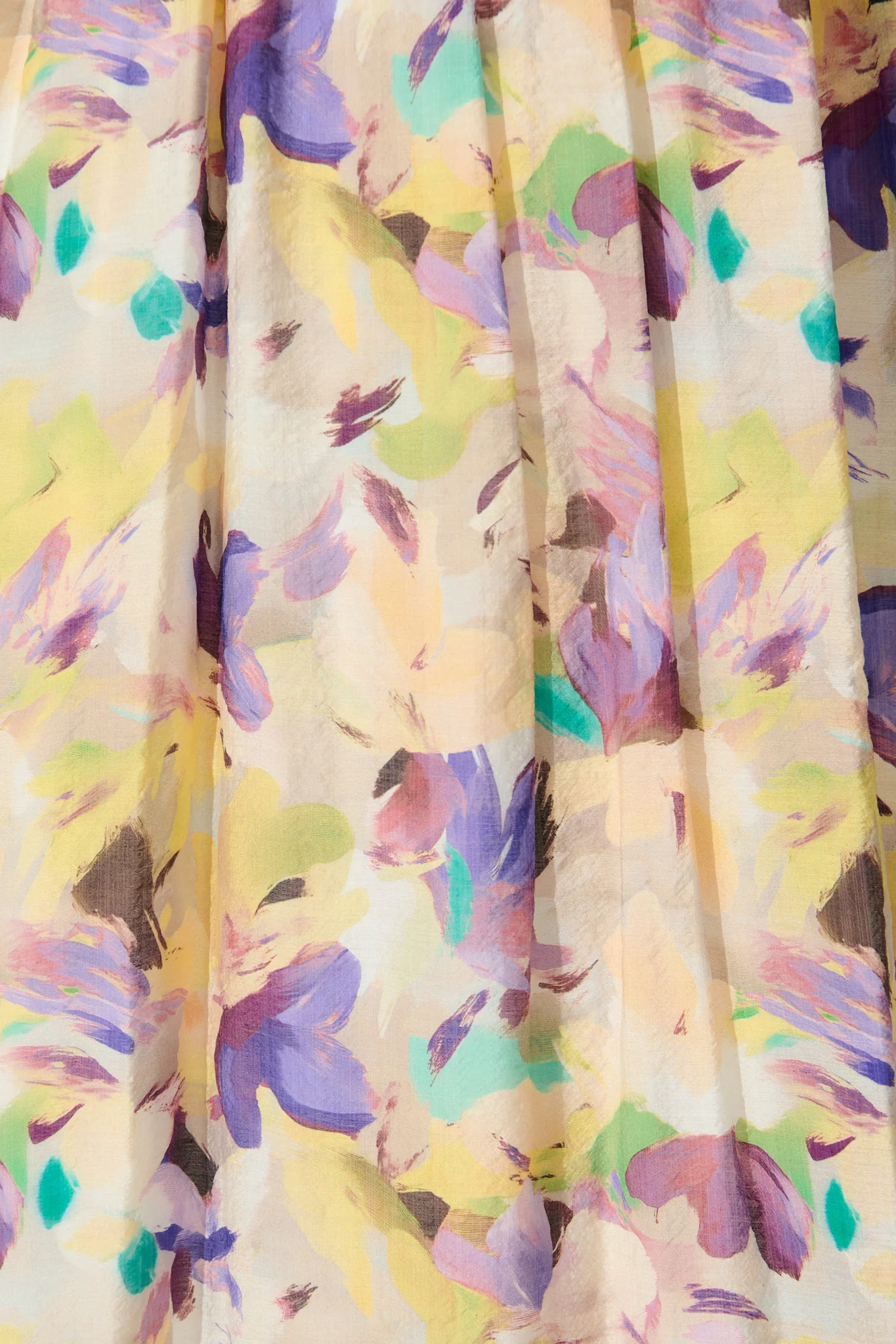 Amara Petal Midi Dress in Mustard Multi Watercolour Floral - Image 10