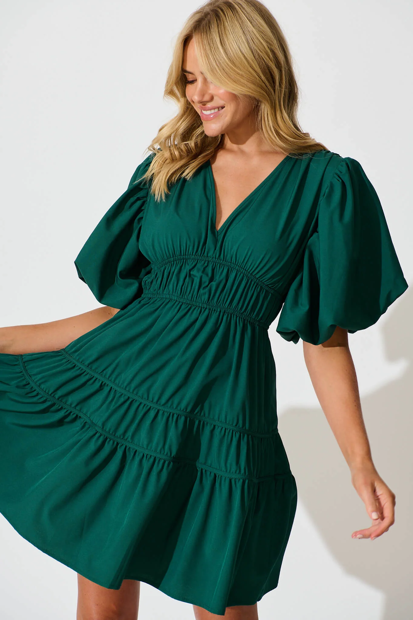 Amarini Dress In Emerald - Image 2