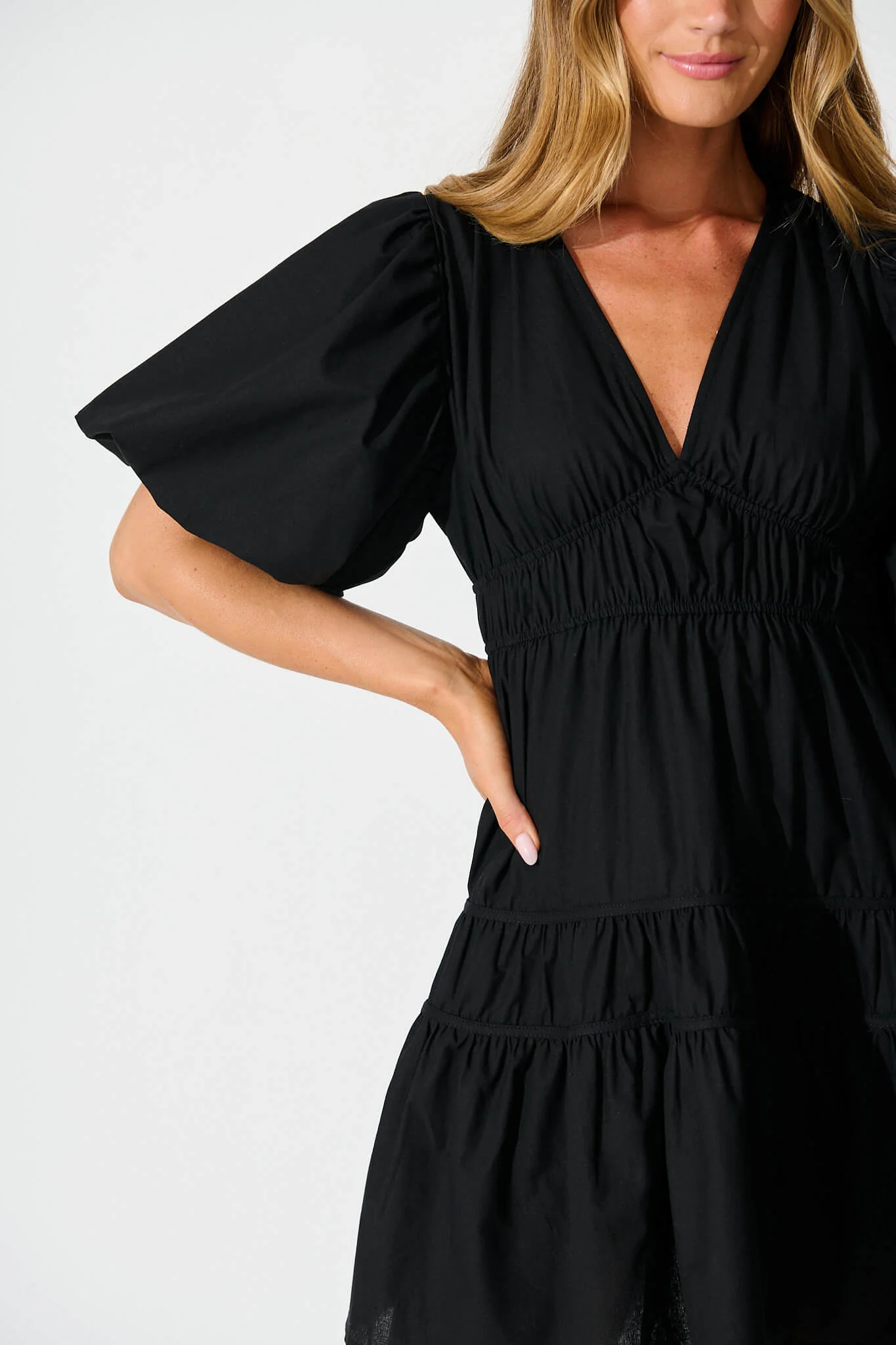 Amarusso Dress in Black Cotton - Image 5