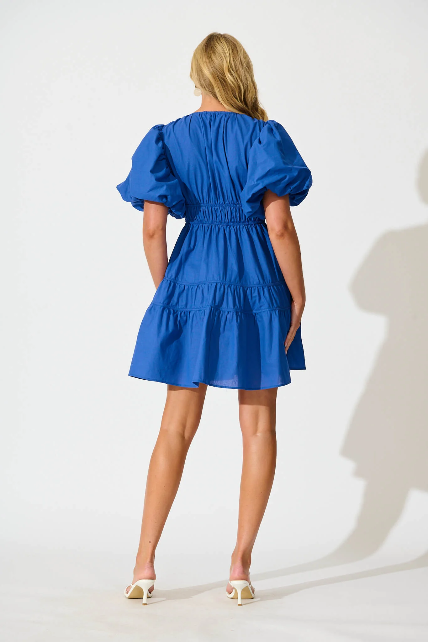 Amarusso Dress in Cobalt Blue Cotton - Image 4