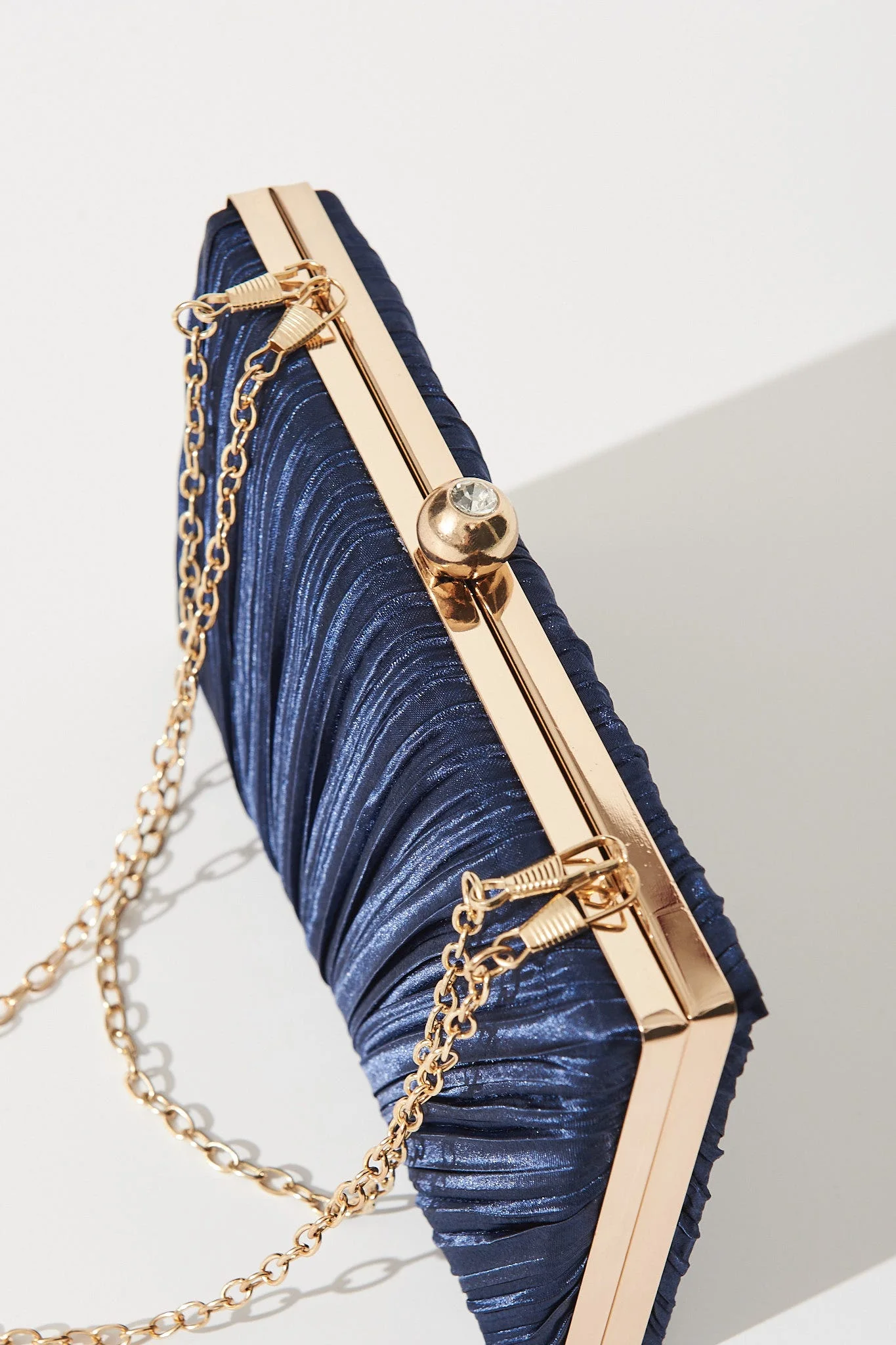 Amina Clutch Bag In Navy - Image 7