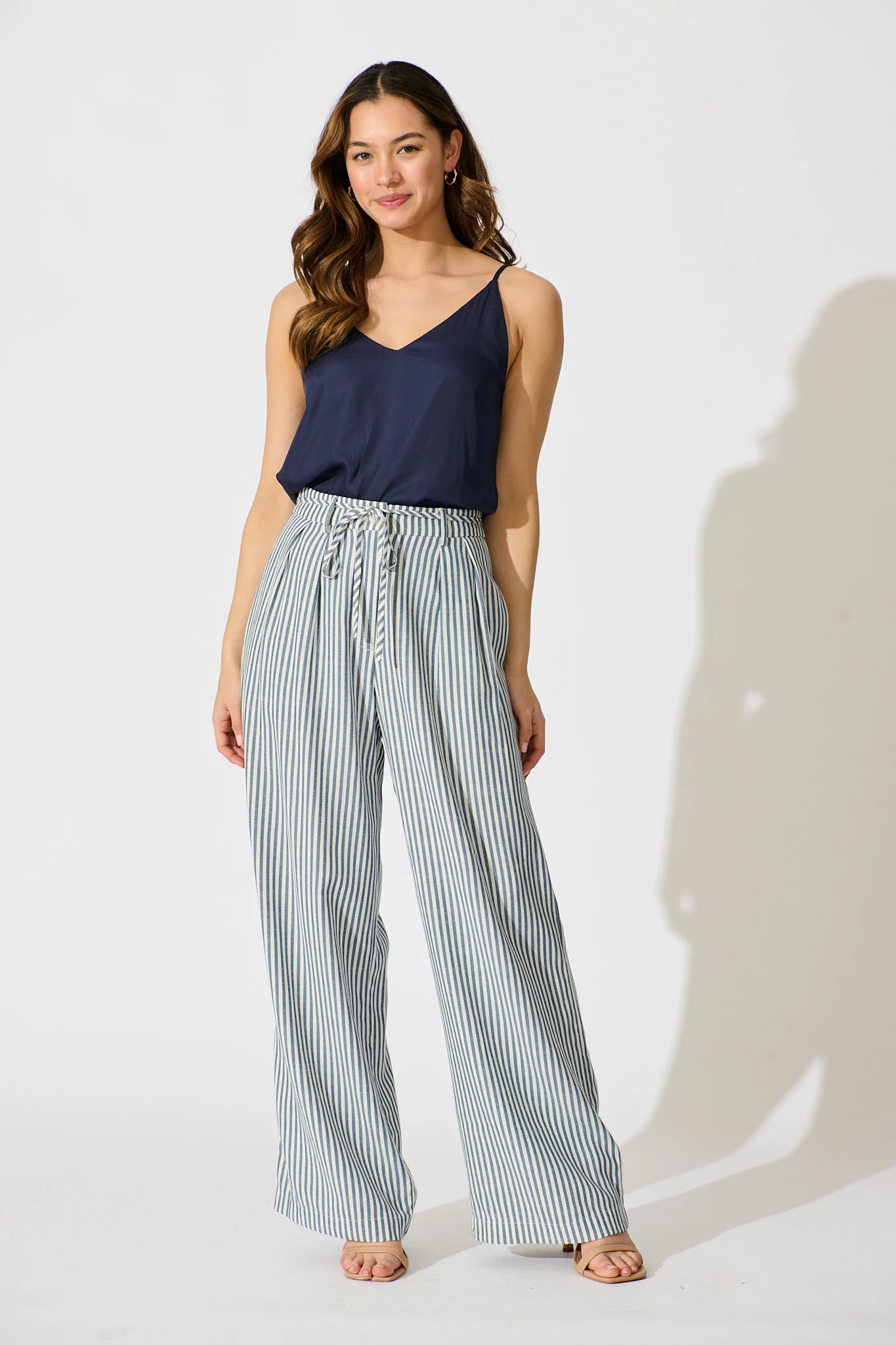 Amoura Pant in Blue Stripe - Image 4