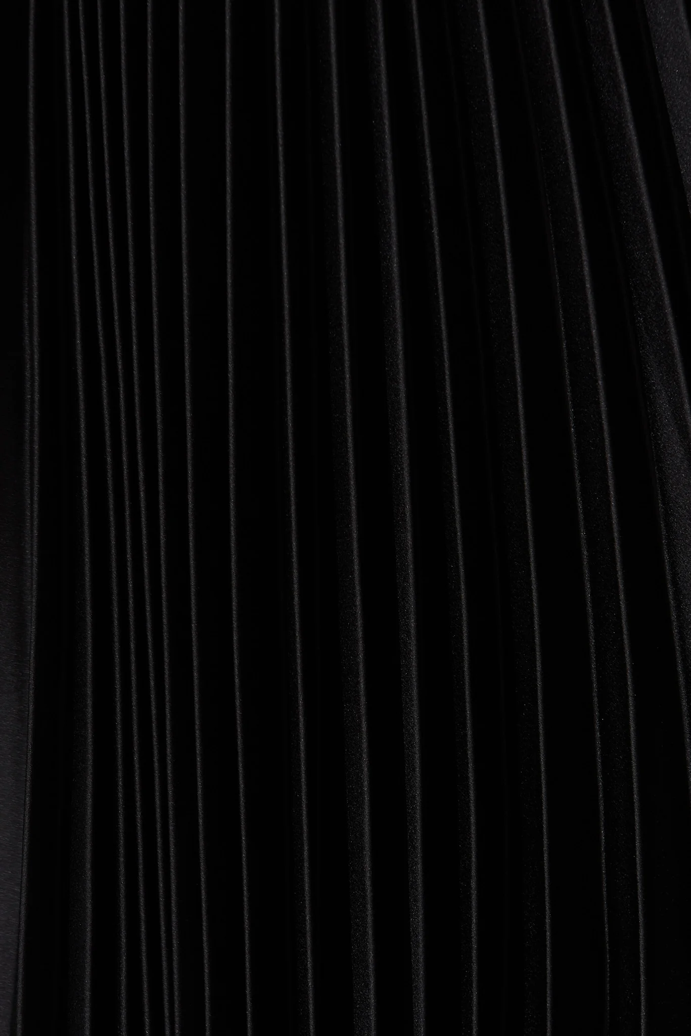 Anetta Midi Dress In Pleated Black Satin - Image 10