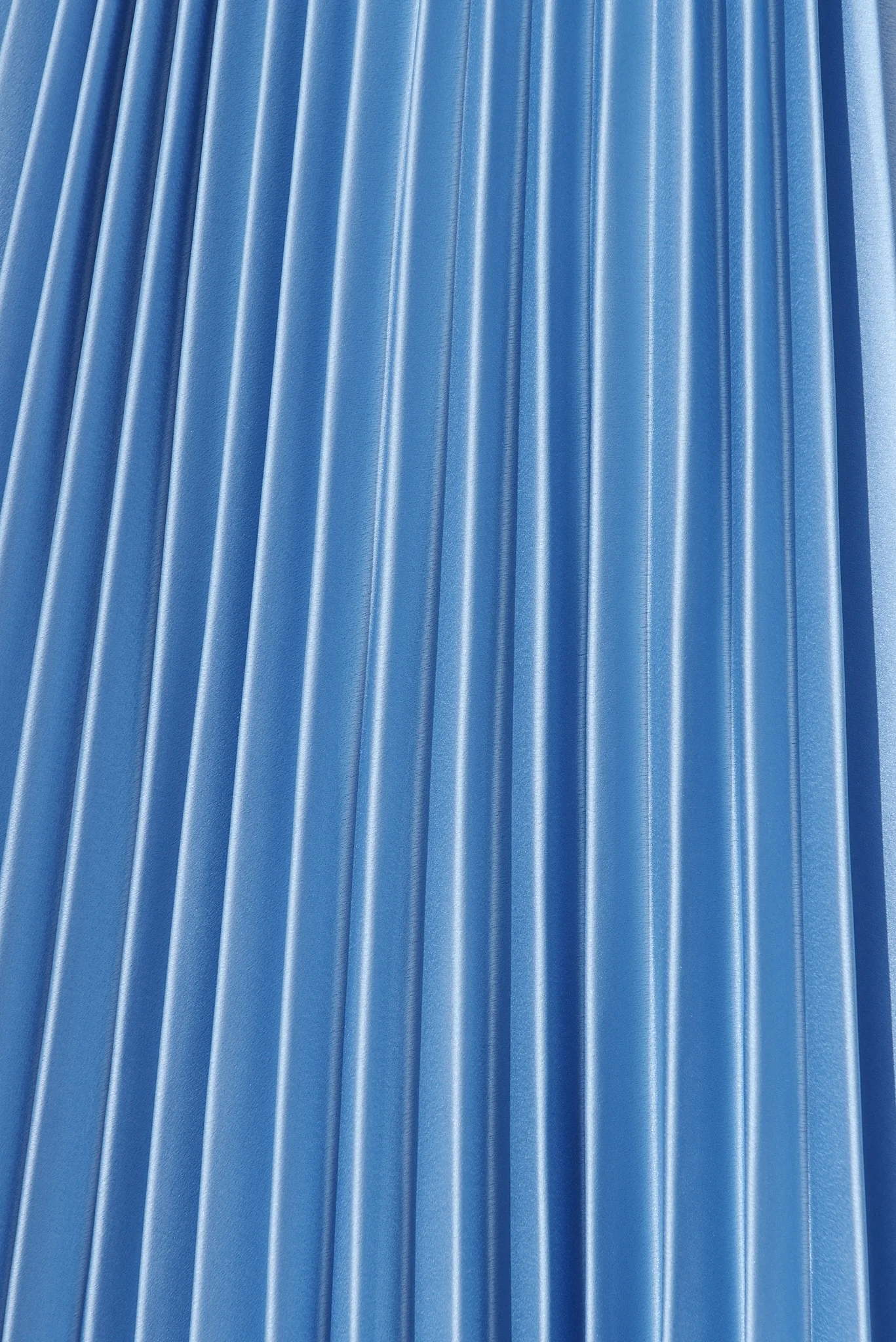 Anette Midi Dress In Pleated Pale Blue Satin - Image 7