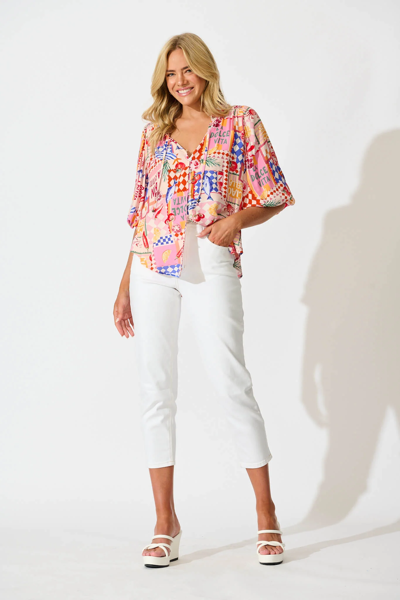Annelie Top In Multi Conversational Print - Image 4