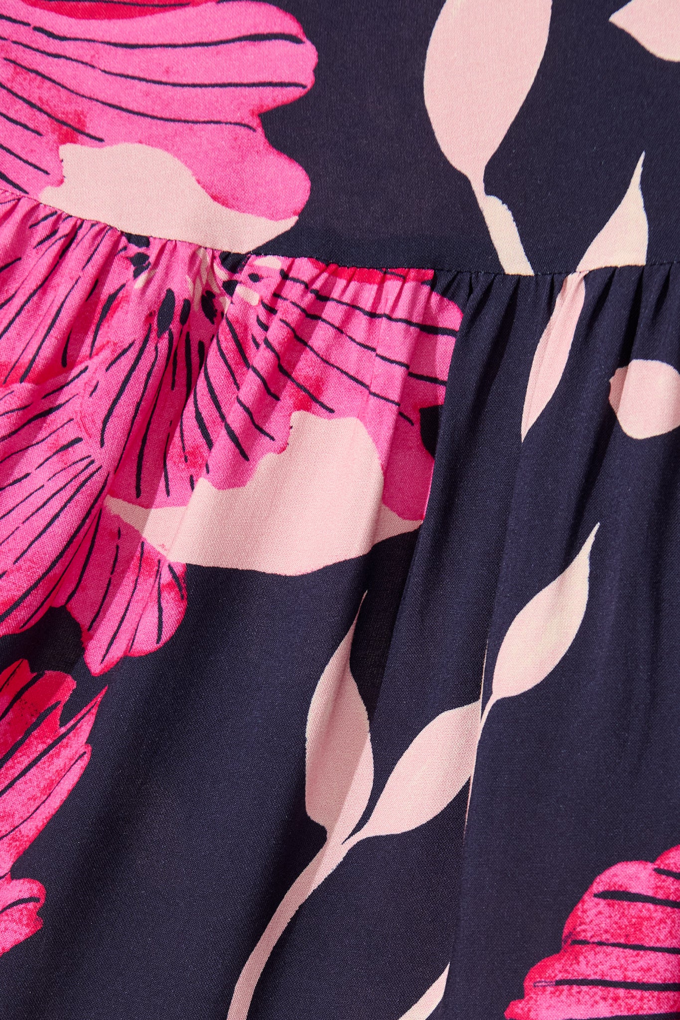 Apollo Dress in Navy with Pink Floral - Image 6
