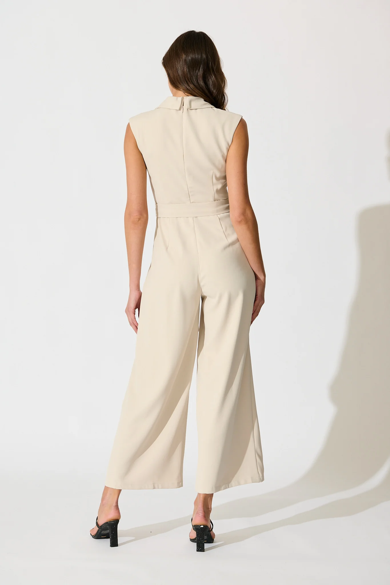 Arden Jumpsuit in Beige - Image 4