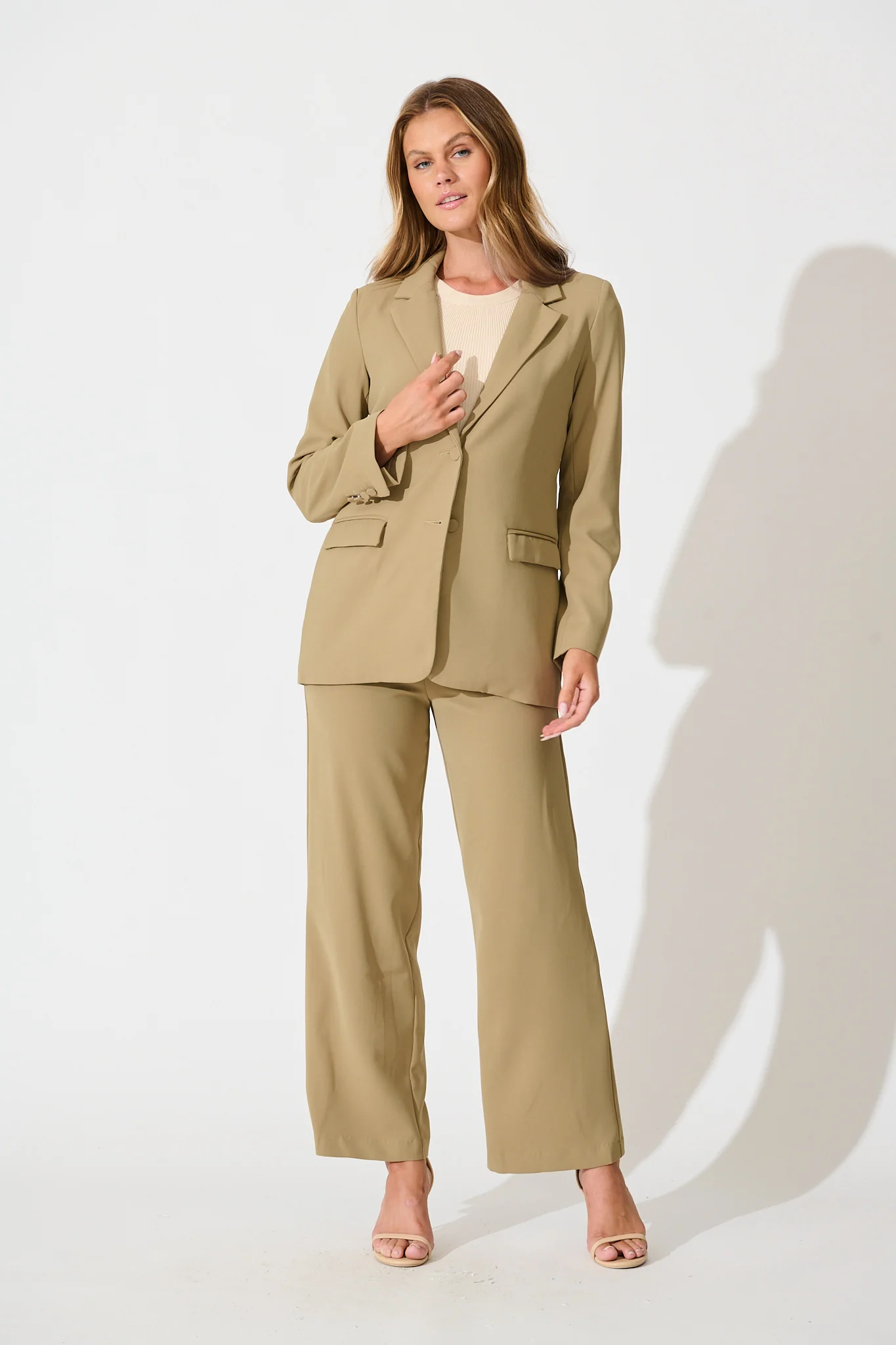 Ariana Blazer in Camel - Image 4
