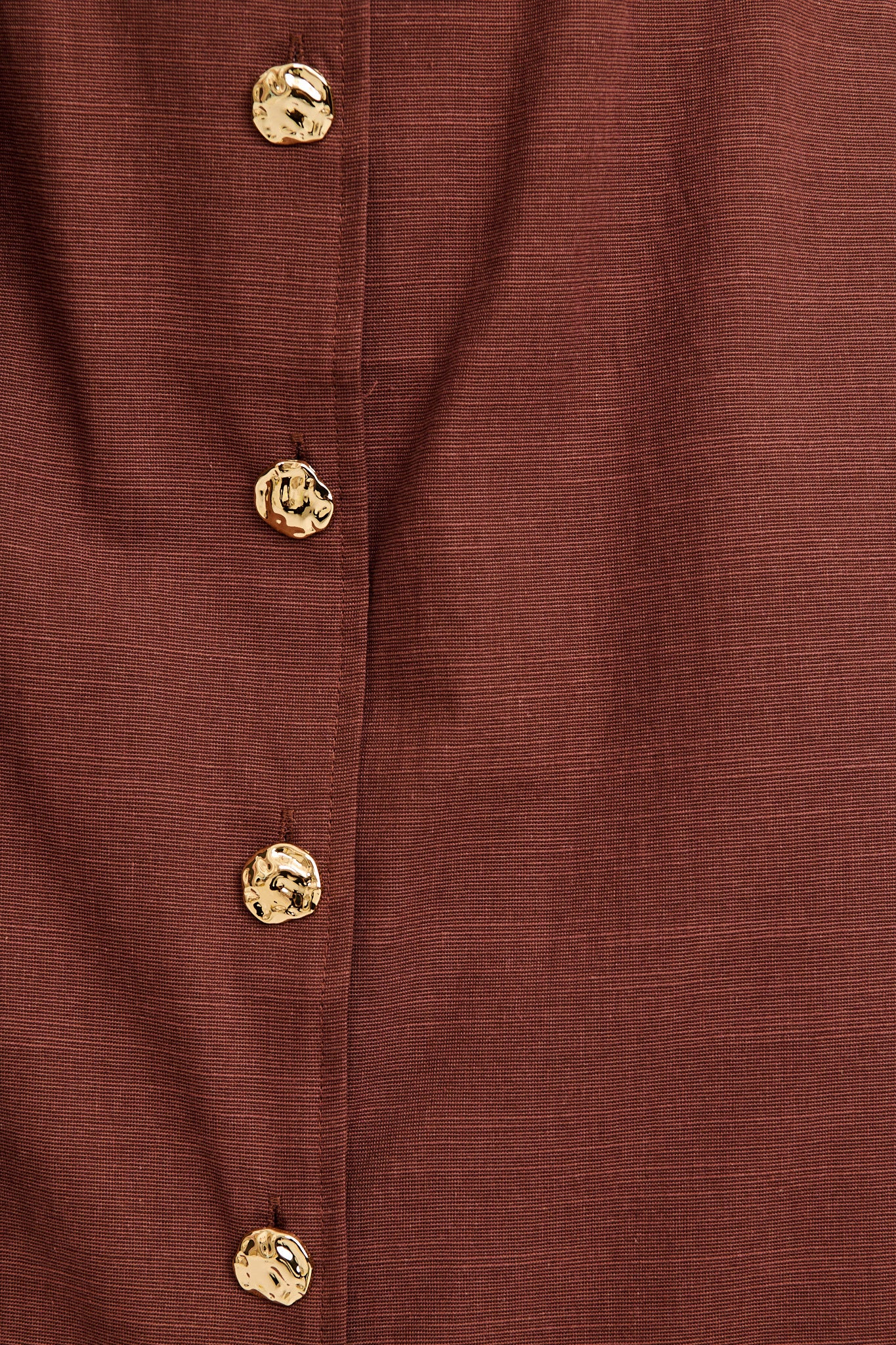 Arlena Maxi Shirt Dress in Chocolate Cotton Linen - Image 6