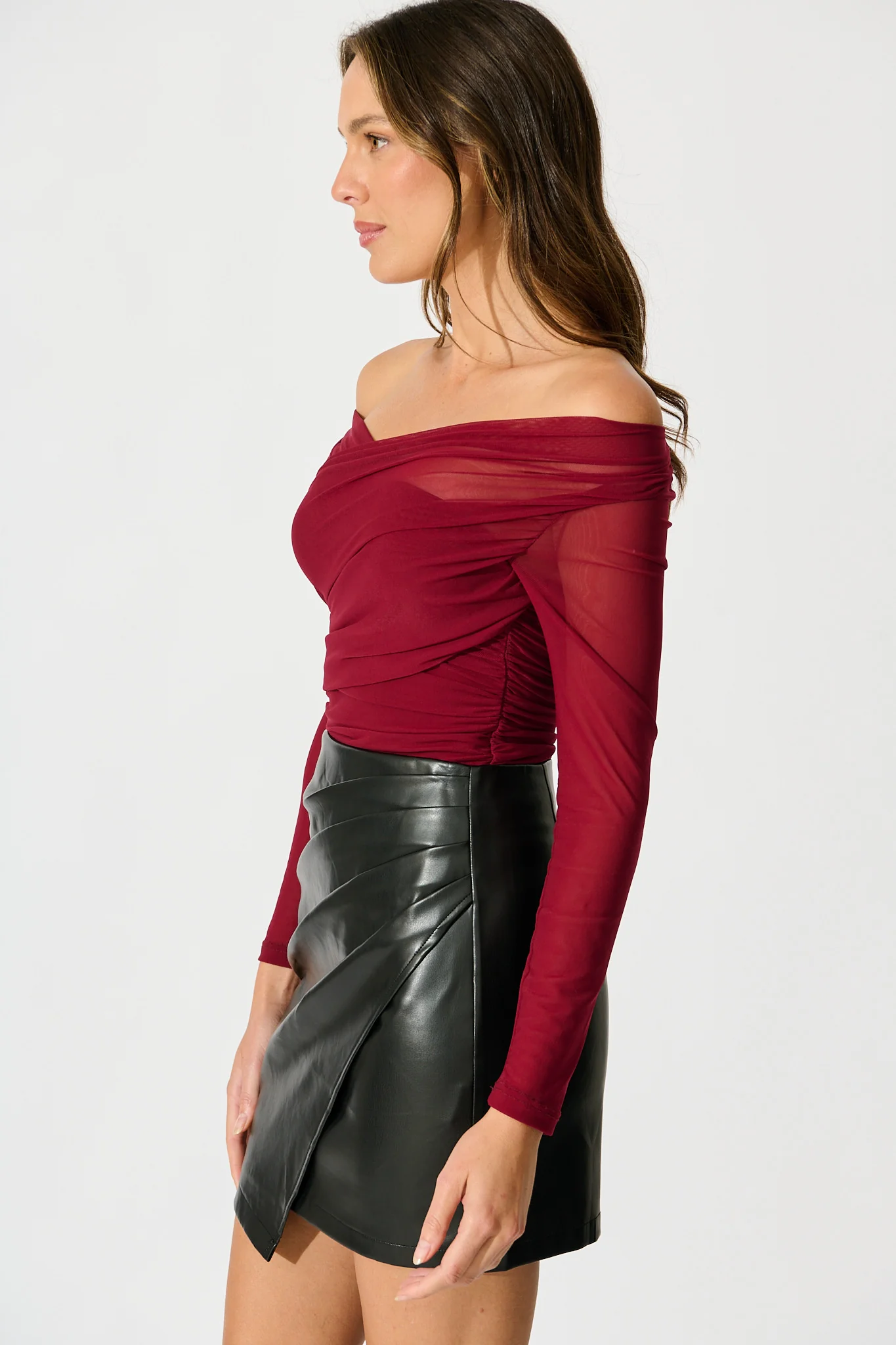 Ascend Leatherette Skirt in Black - Image 5