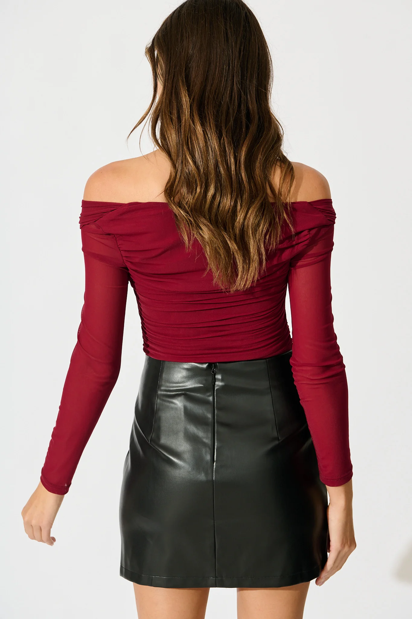 Ascend Leatherette Skirt in Black - Image 6