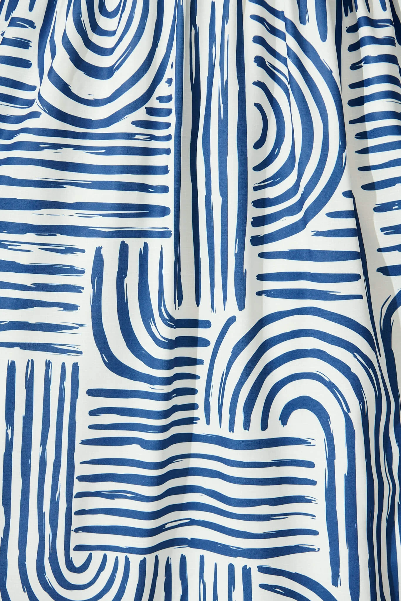 Asha Midi Sundress In Navy Swirl Print Linen Blend - Image 6
