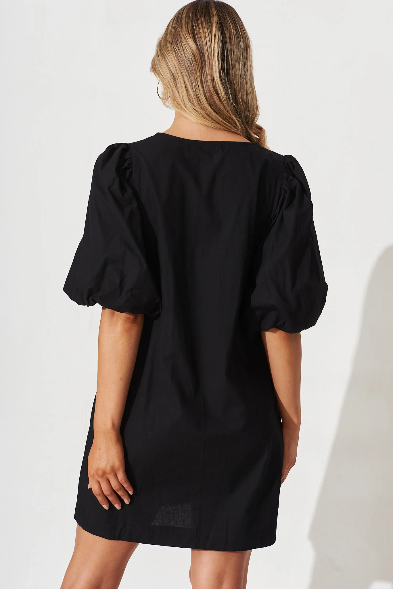 Ashlynn Dress In Black Cotton - Image 4