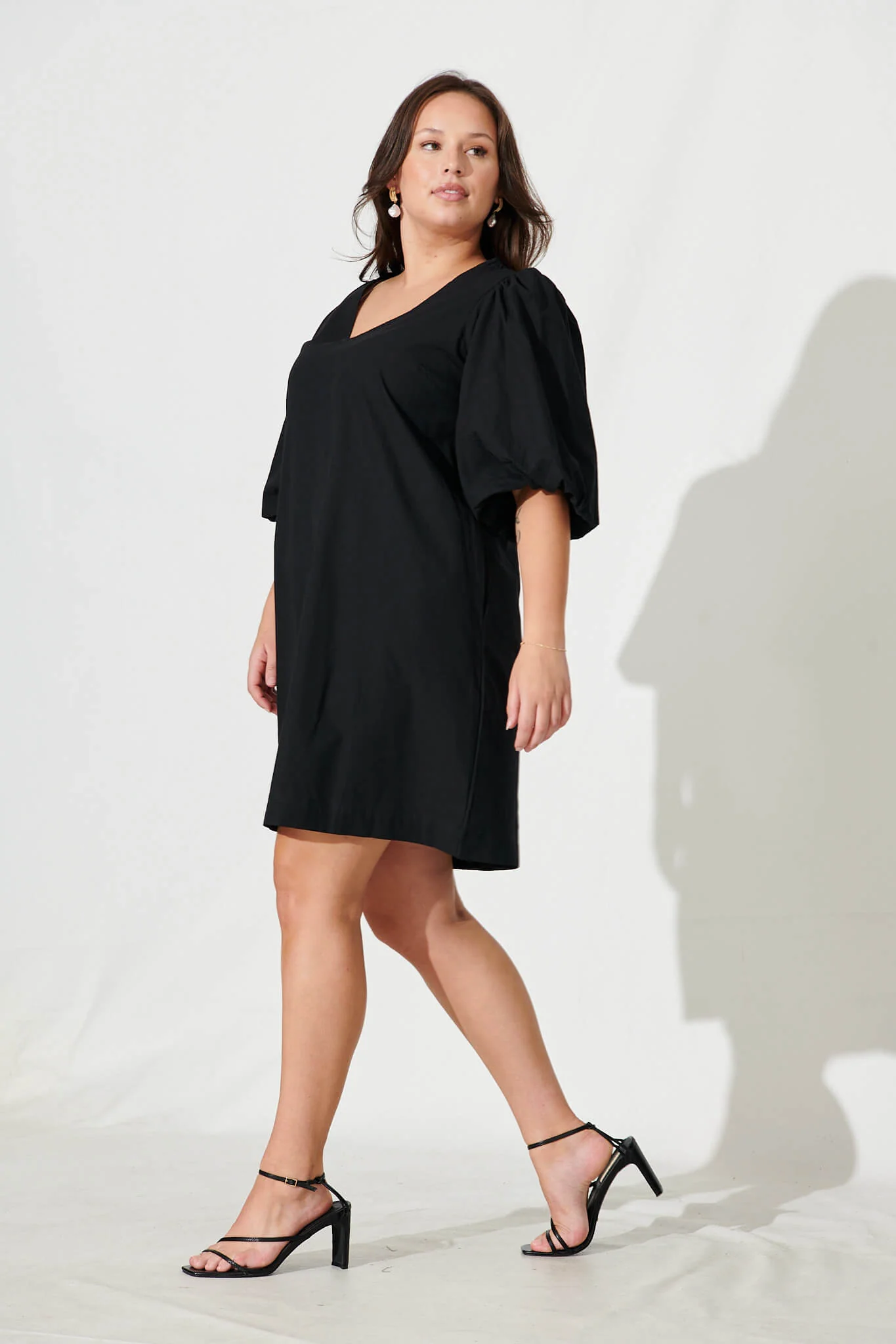 Ashlynn Dress In Black Cotton - Image 9
