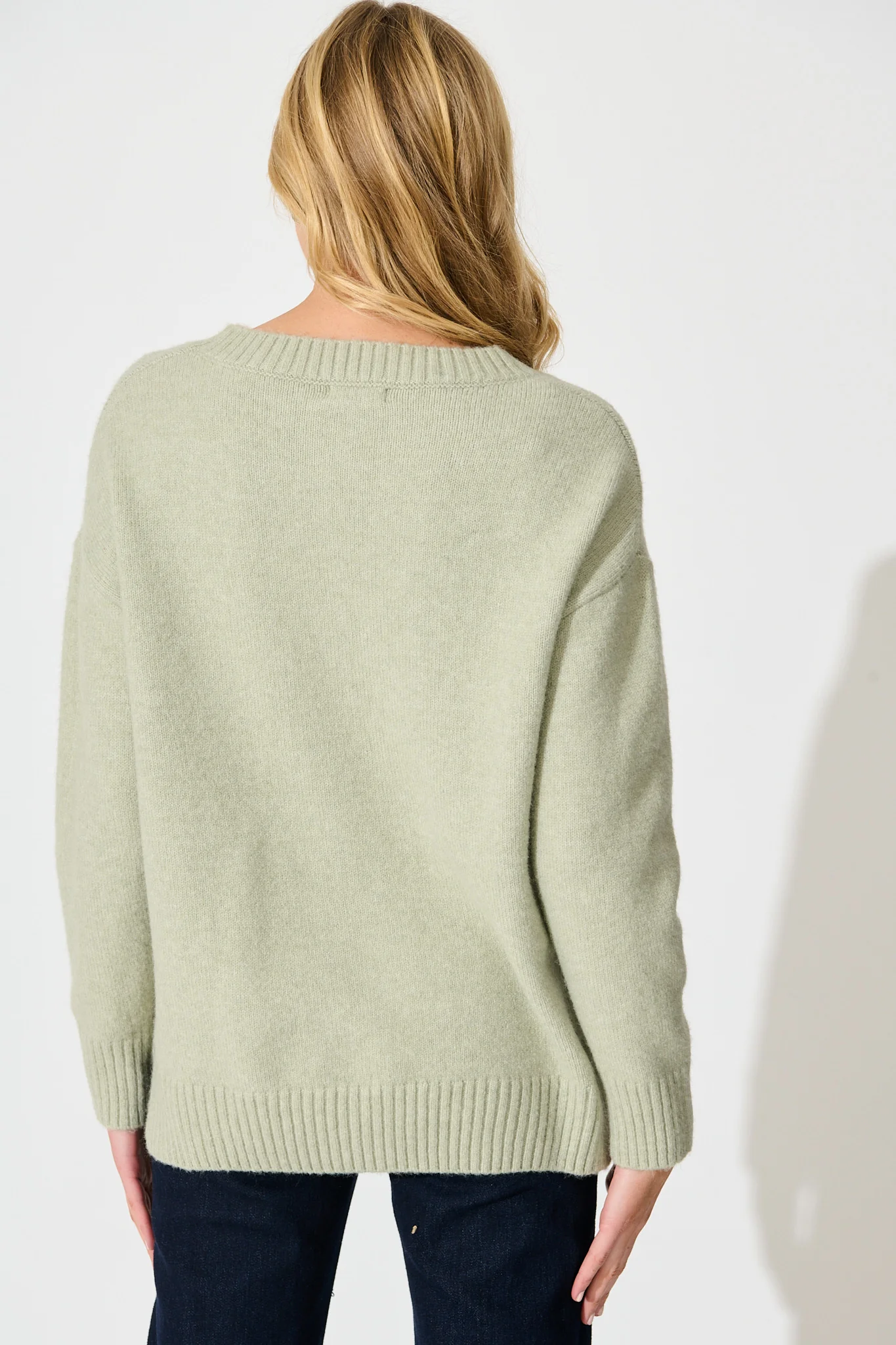 Ashton Knit in Sage Wool Blend - Image 3
