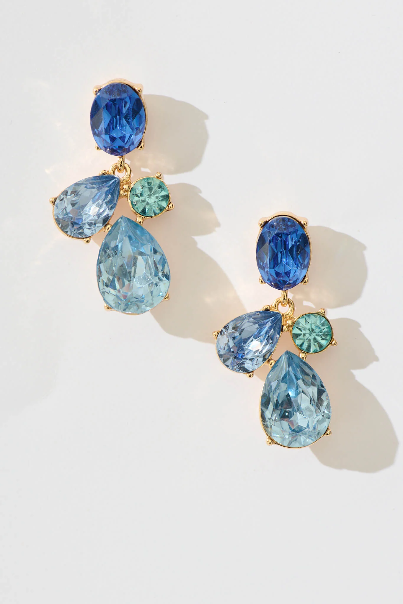 Astor Drop Earrings in Blue - Image 2