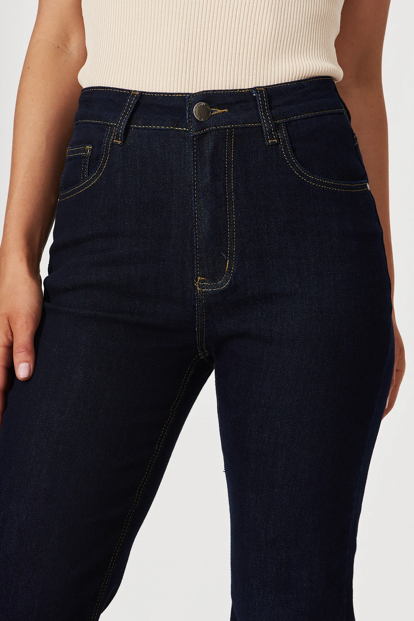 Atwood High Rise Relaxed Leg Jean In Dark Blue Denim - Image 5
