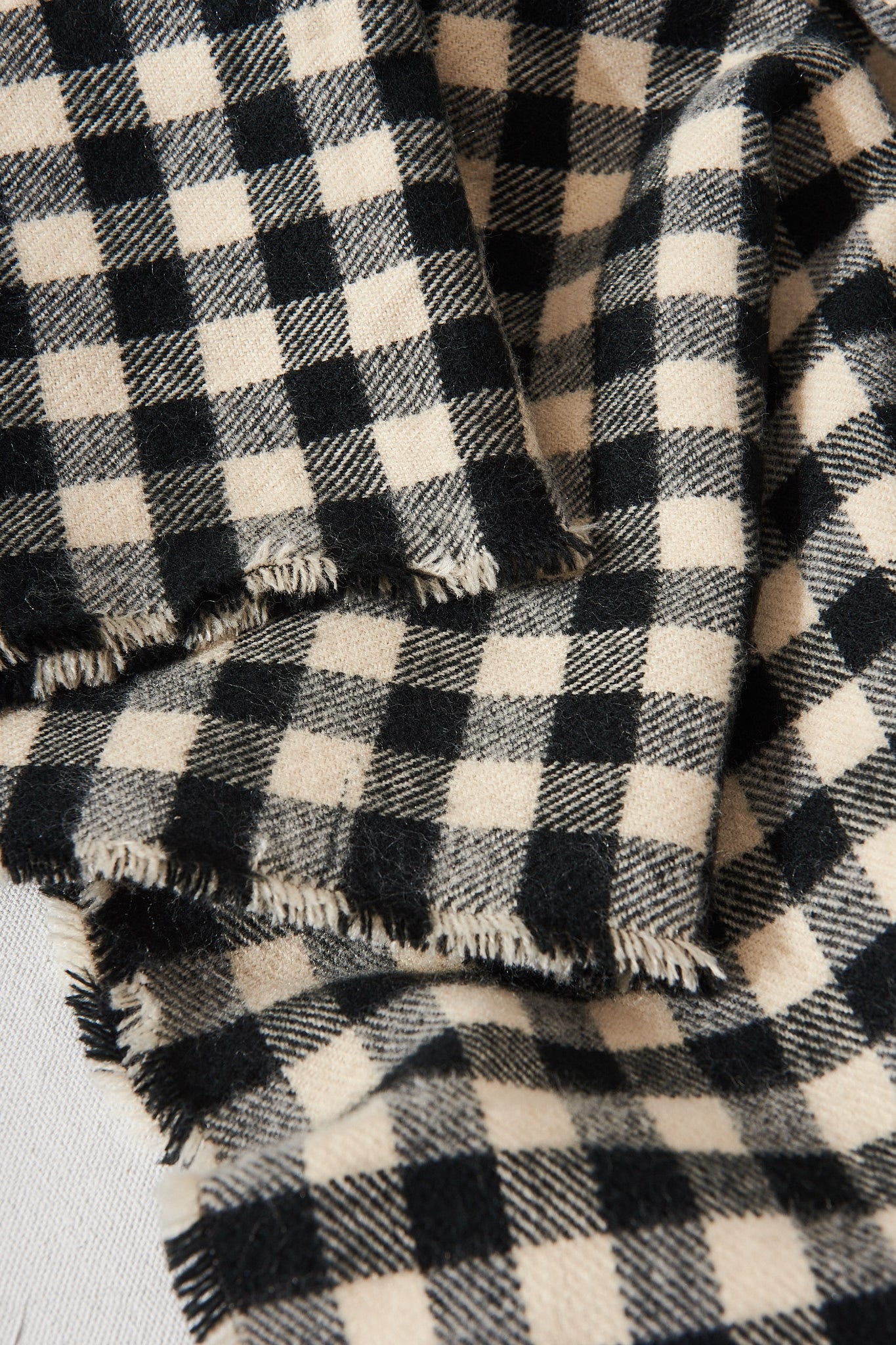 Aubrey Knit Scarf In Black Gingham - Image 5