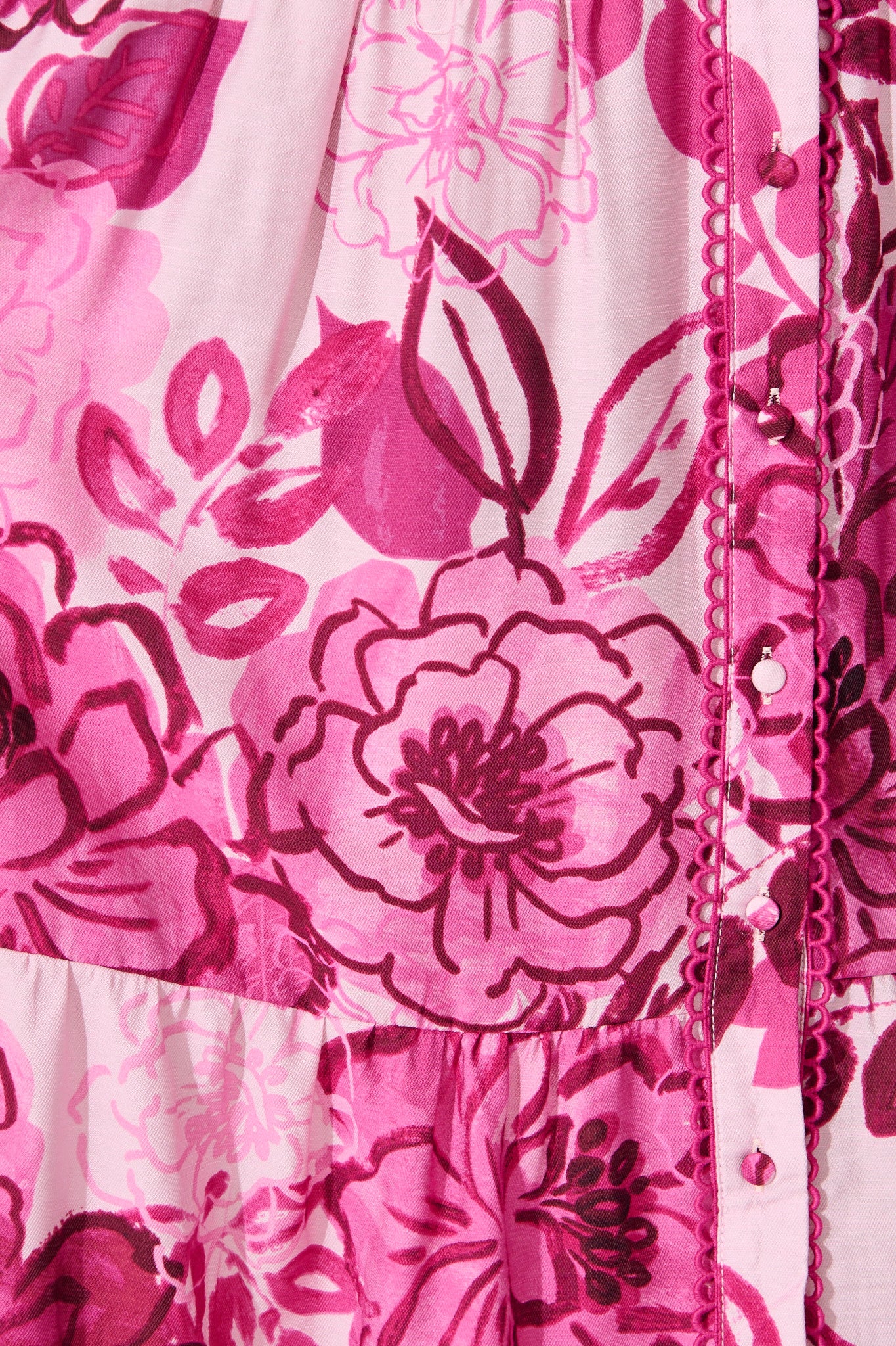 Audrey Maxi Shirt Dress in Pink Floral - Image 6
