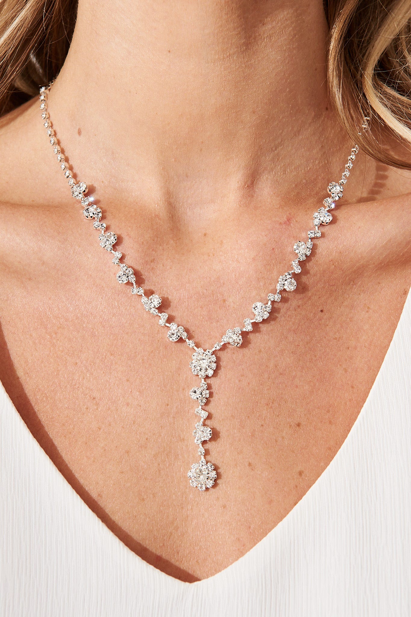 august + delilah Be Mine Necklace and Earrings Set in Silver - Image 4