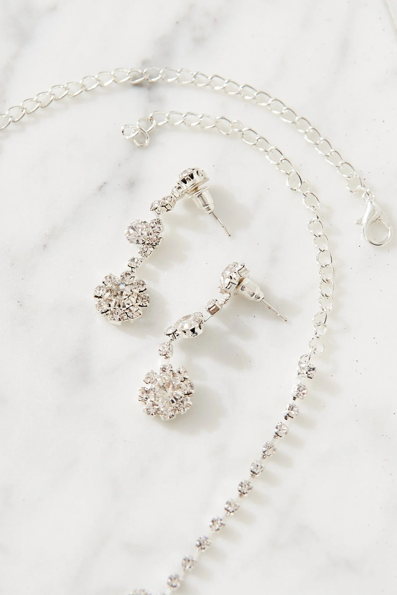 august + delilah Be Mine Necklace and Earrings Set in Silver - Image 7