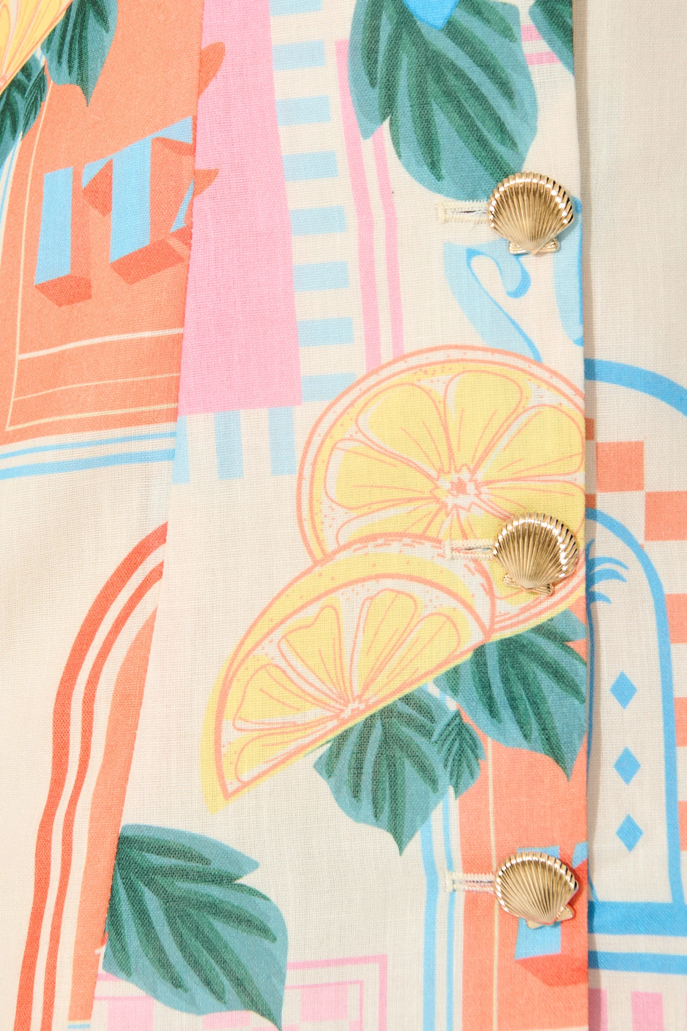 Avelina Dress in Multi Patchwork Lemon Print - Image 6