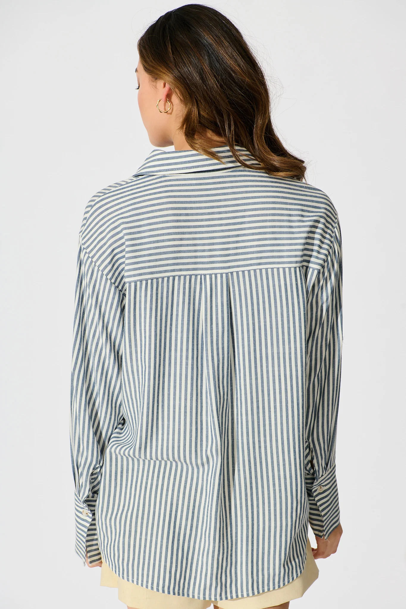 Avenly Shirt in Blue Stripe - Image 4