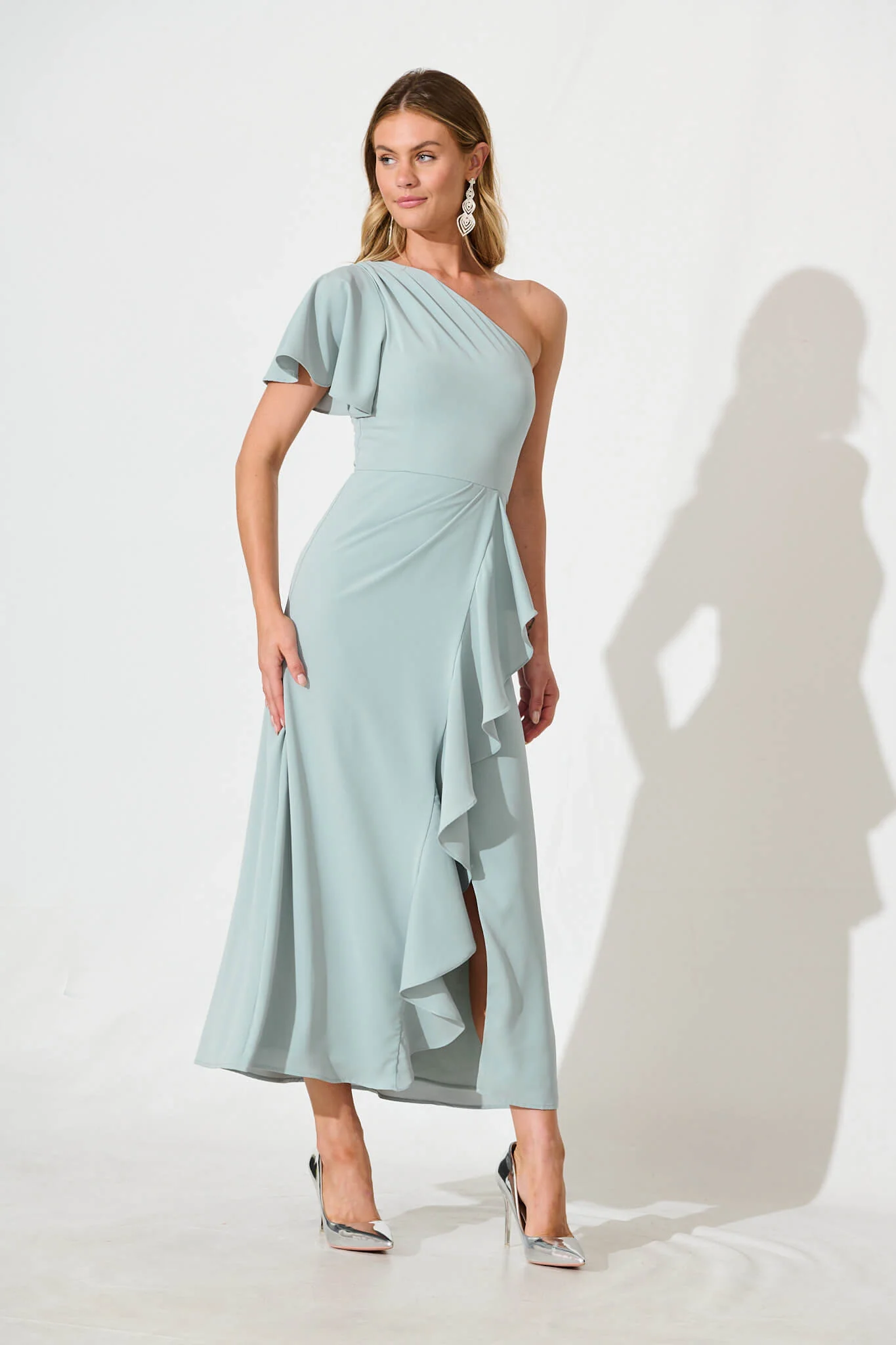 Avian Maxi Dress In Sage Green - Image 3