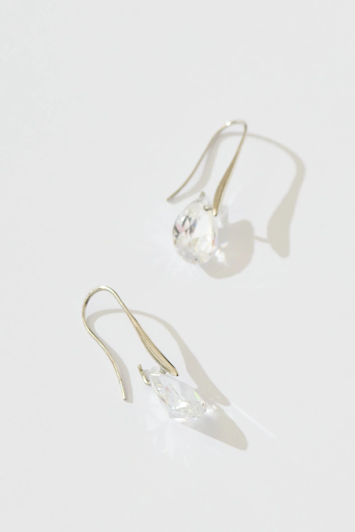 Avis Hook Earrings in Silver with Diamante - Image 6