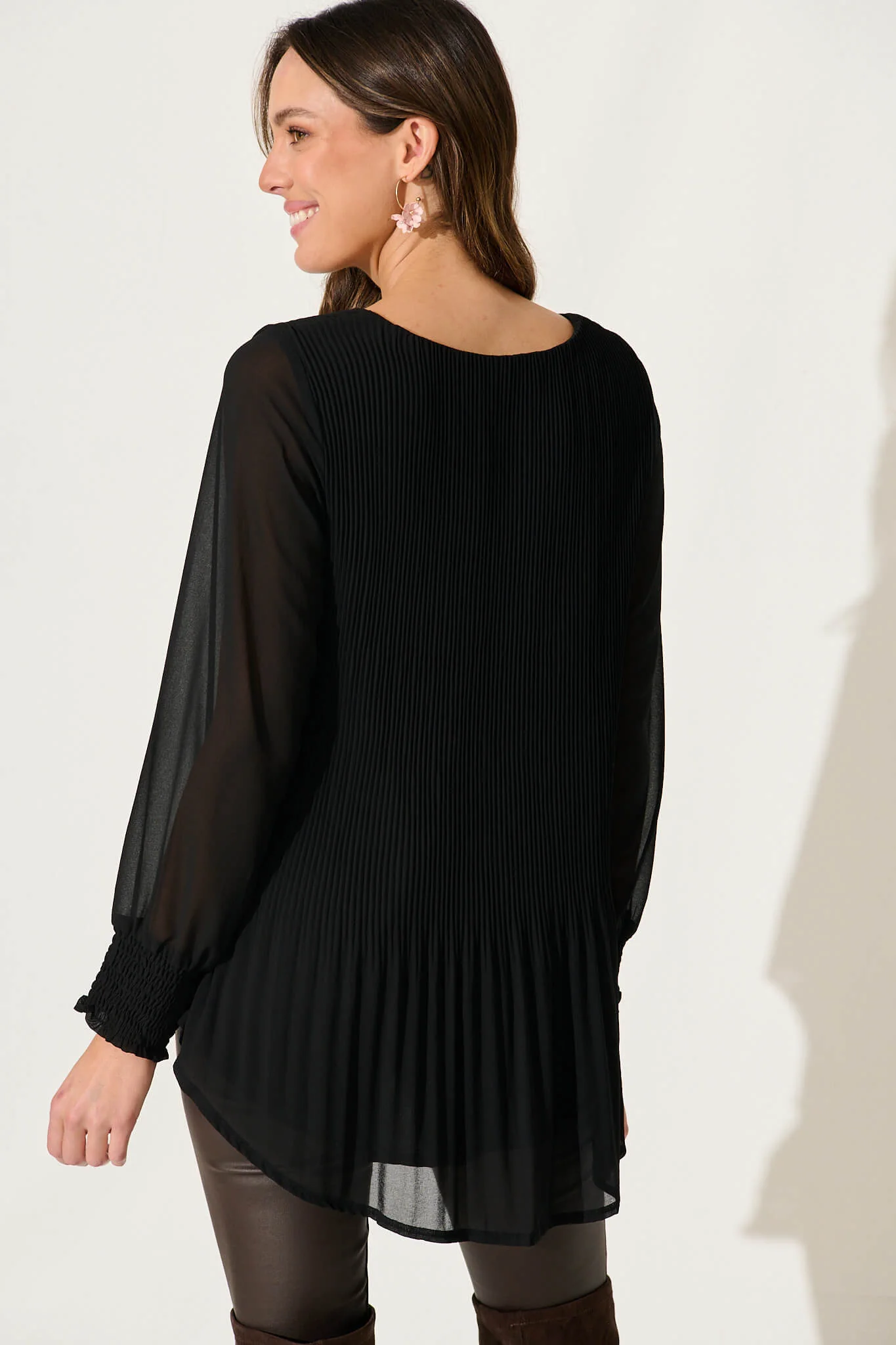Beau Top In Black Chiffon - Image 3