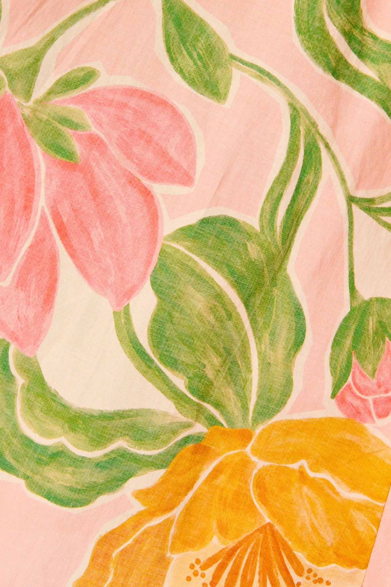 Beck Shirt Dress in Peach Floral Cotton - Image 6