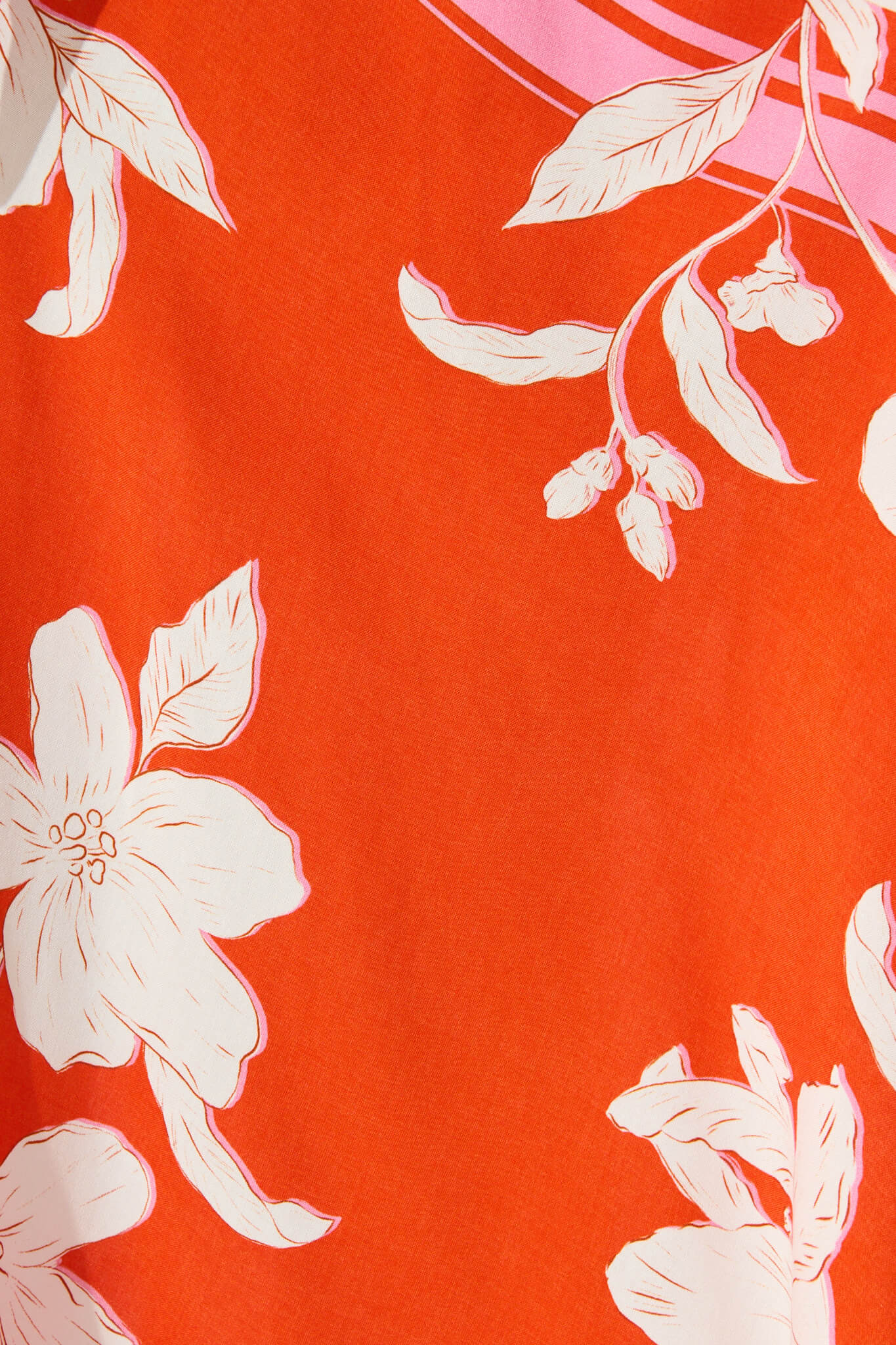 Bella Maxi Shirt Dress in Tangerine with White Floral - Image 10
