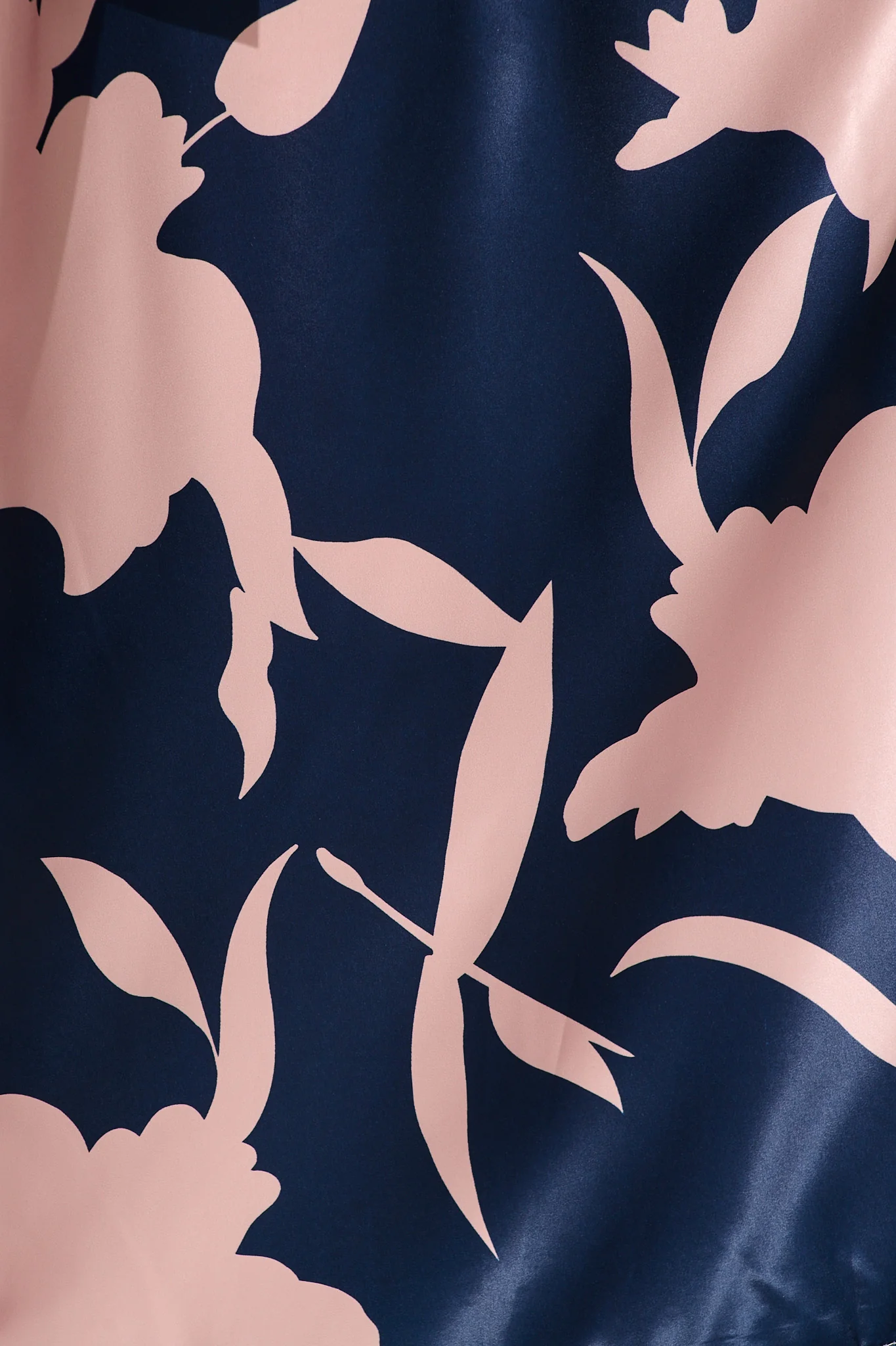 Bernadette One Shoulder Midi Dress in Navy with Mocha Satin - Image 6