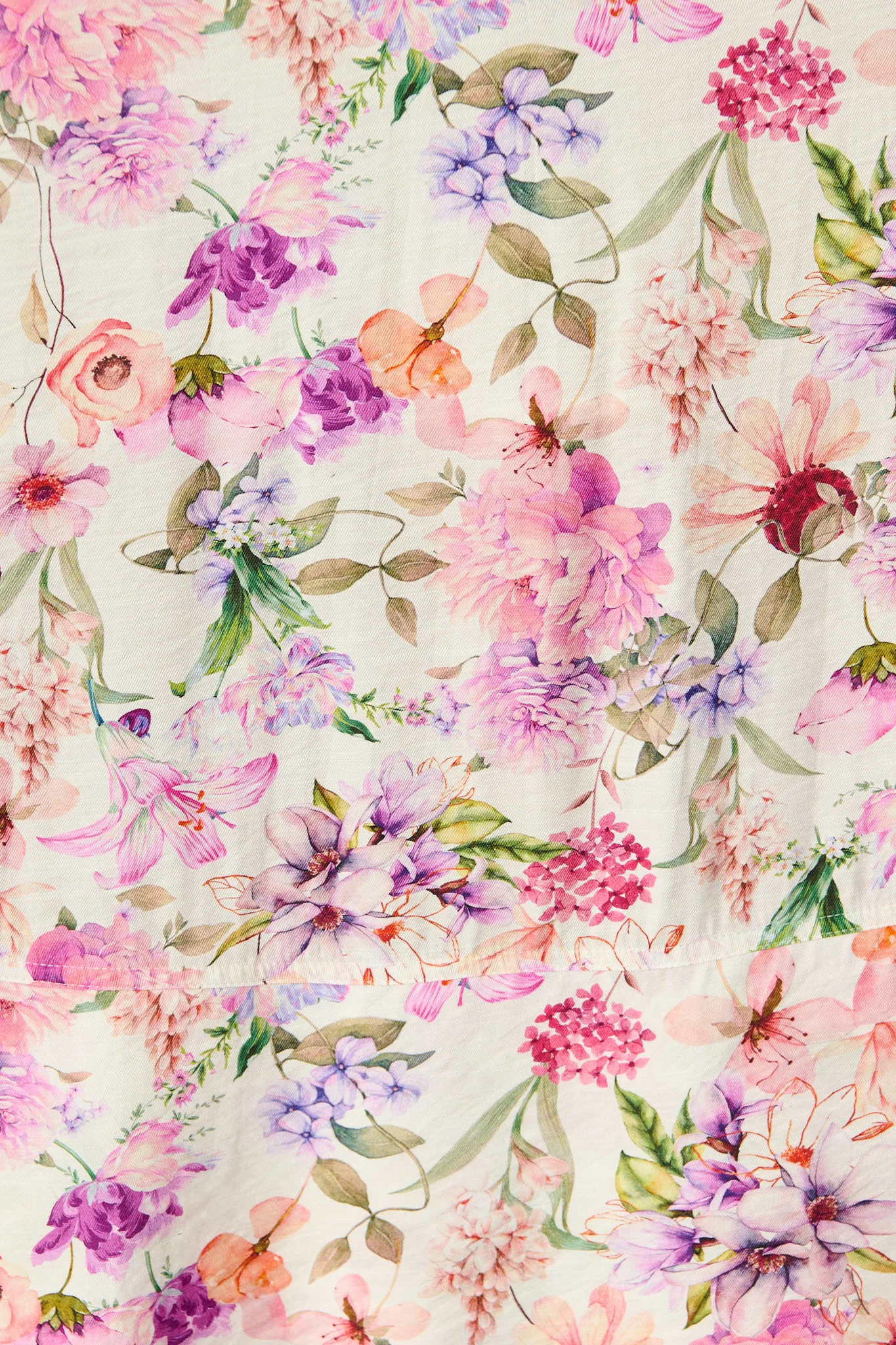 Bloom & Belle Midi Dress in White with Lilac Floral - Image 6