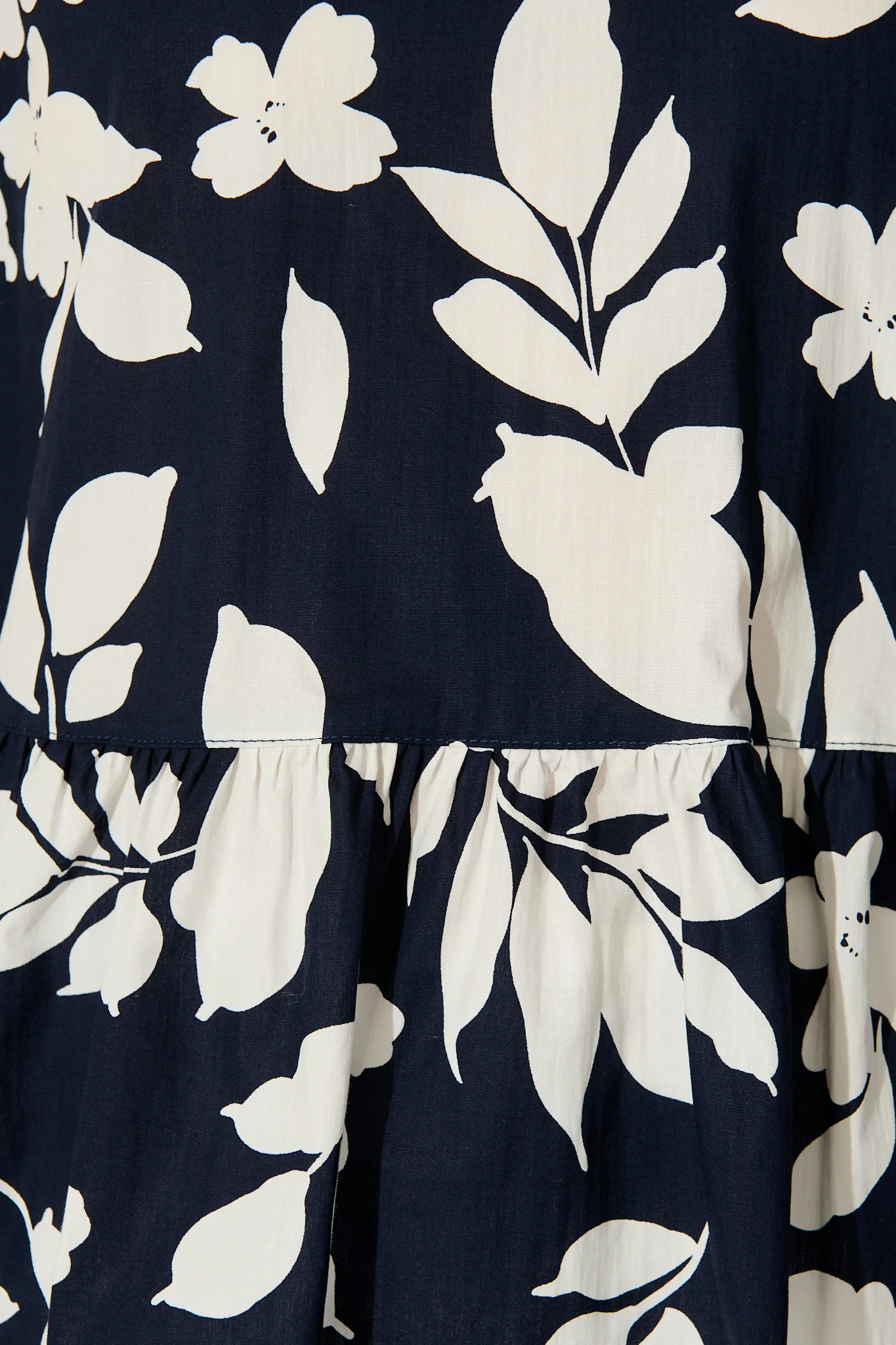 Blooming Top in Navy Floral Cotton Poplin - Image 6