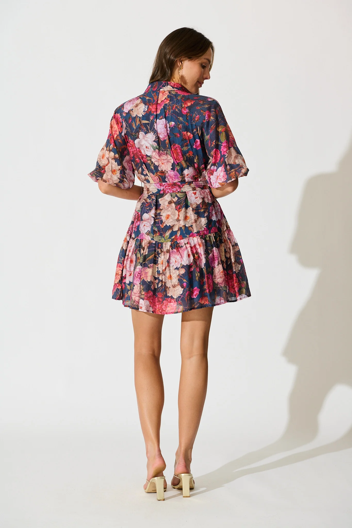 Blush Botanica Dress in Navy with Blush Floral - Image 4