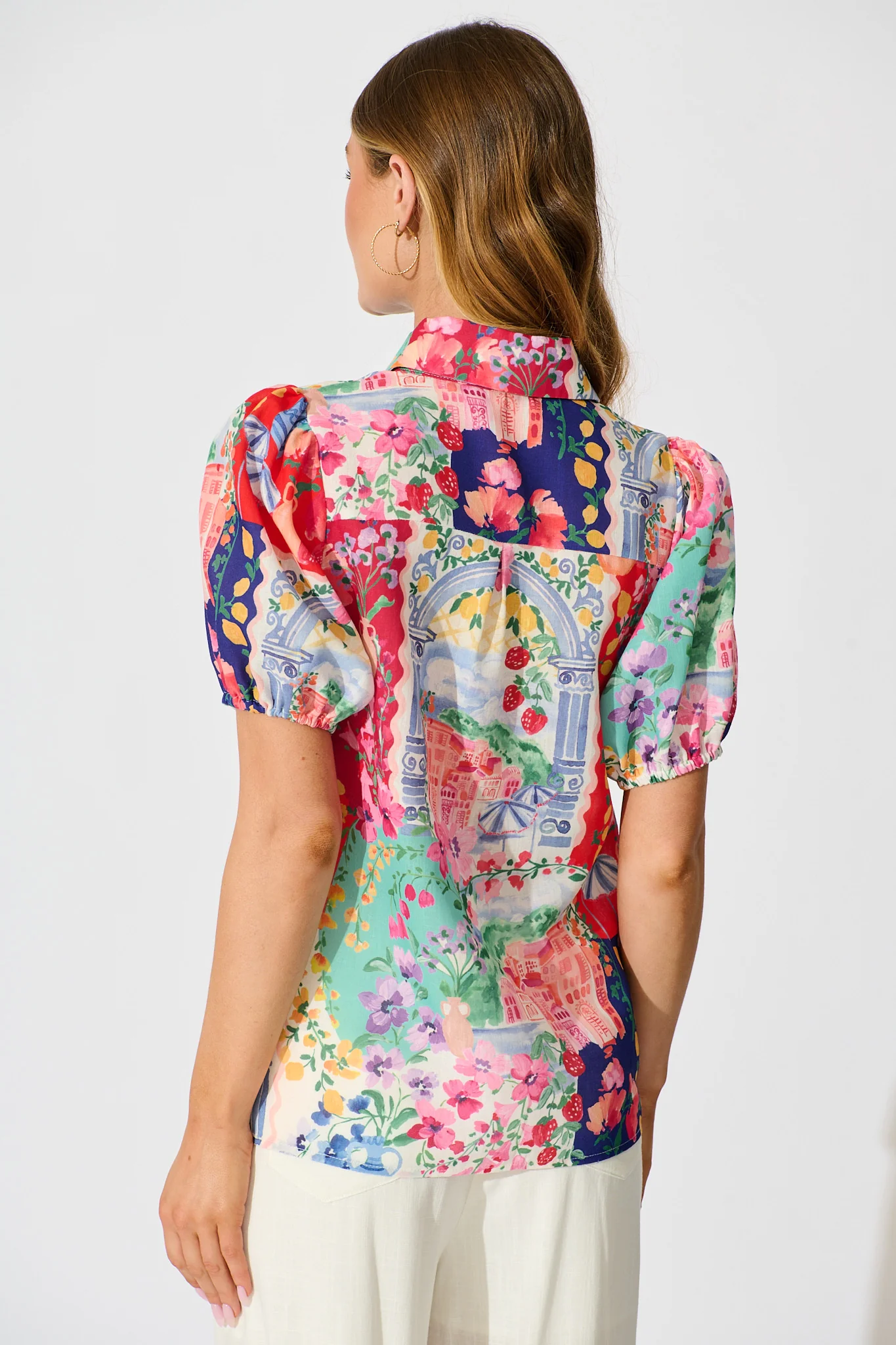 Bonita Shirt in Multi Resort Linen Blend - Image 8